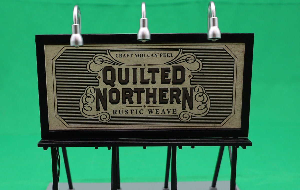 MTH 30-90745 - RailKing - Lighted Billboard "Quilted Northern"