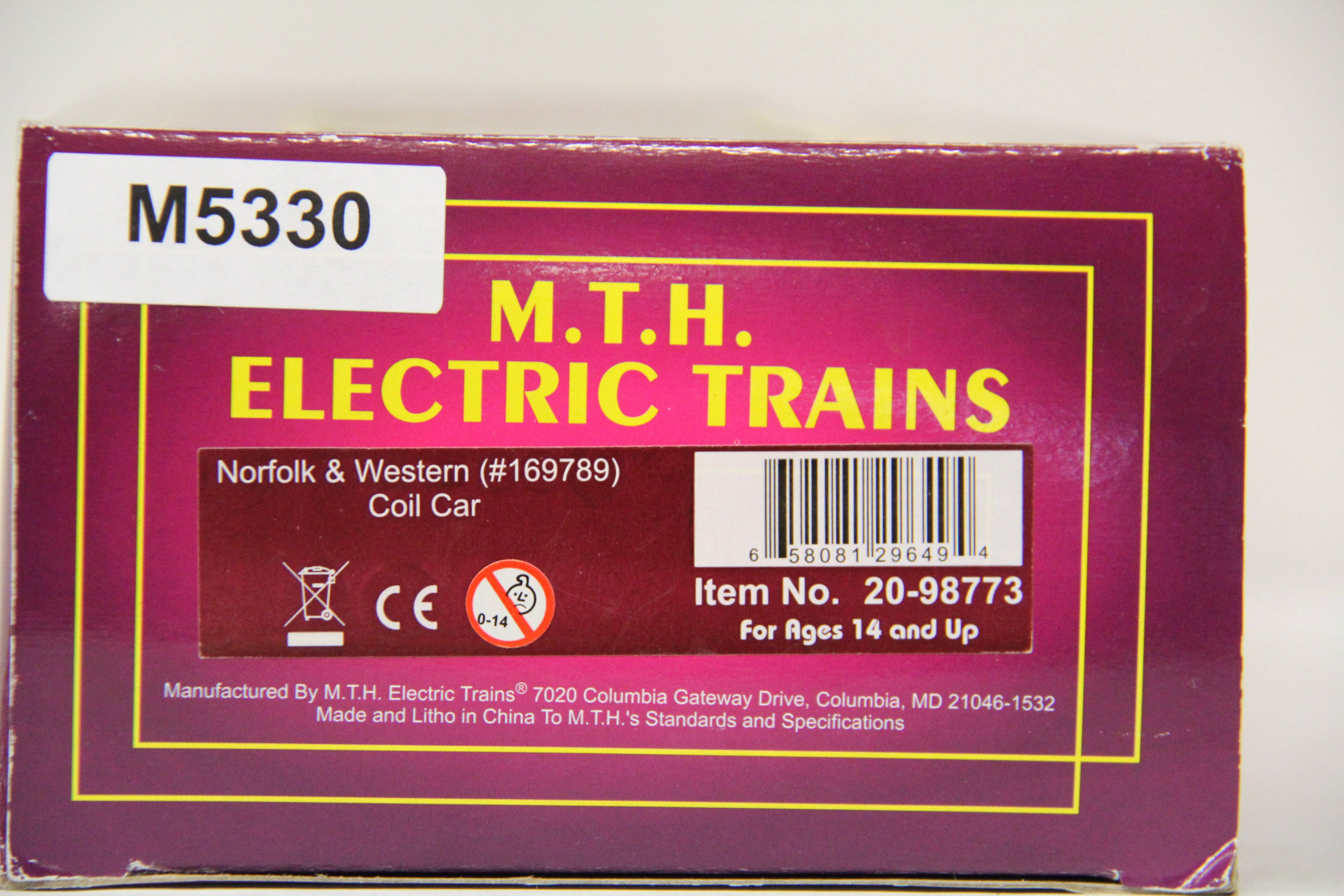 MTH 20-98773 Norfolk & Western #169789 Coil Car-Second hand-M5330