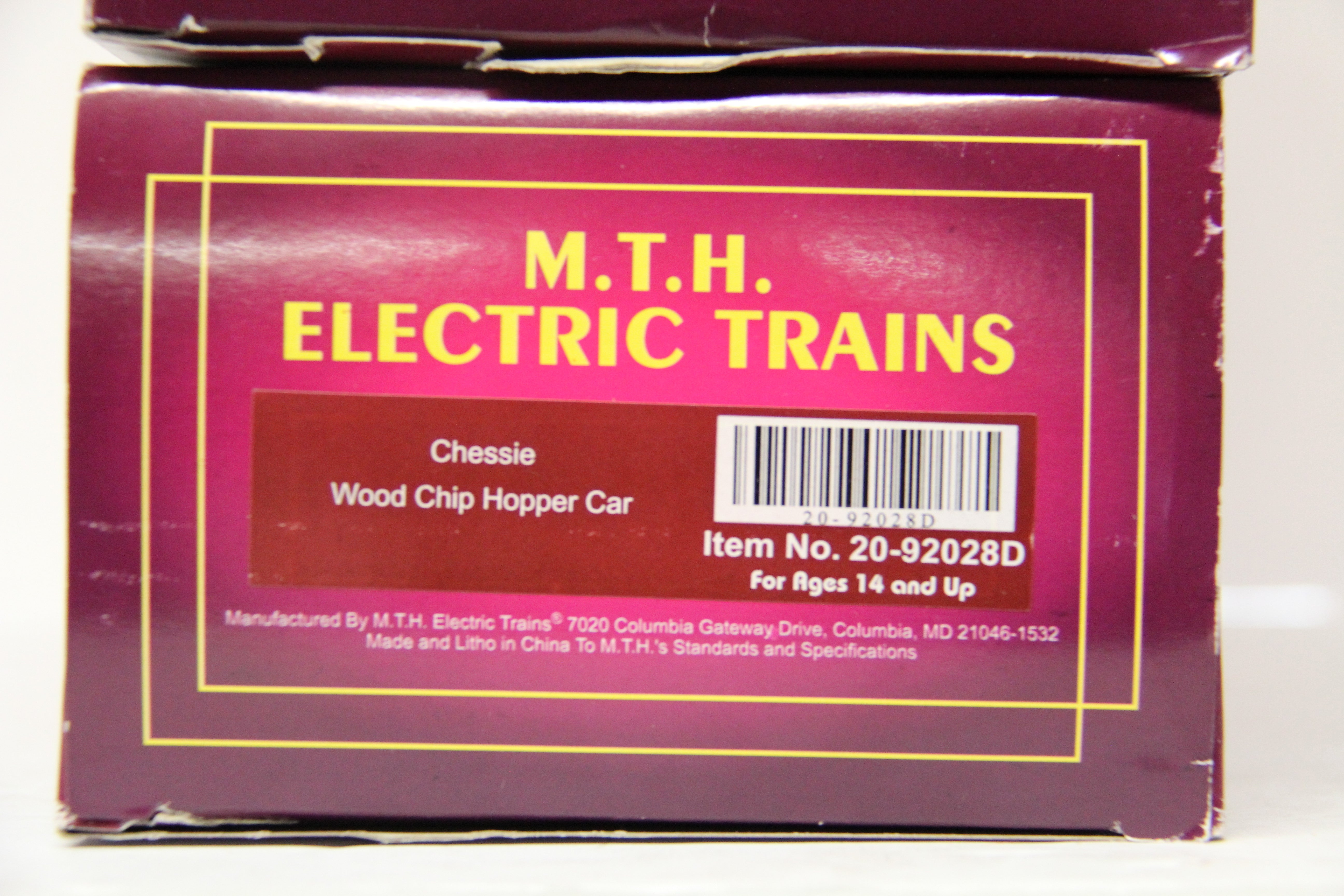 MTH 20-92028B, C, D Chessie Wood Chip Hopper Car-3 Car Set-Second hand-M5331