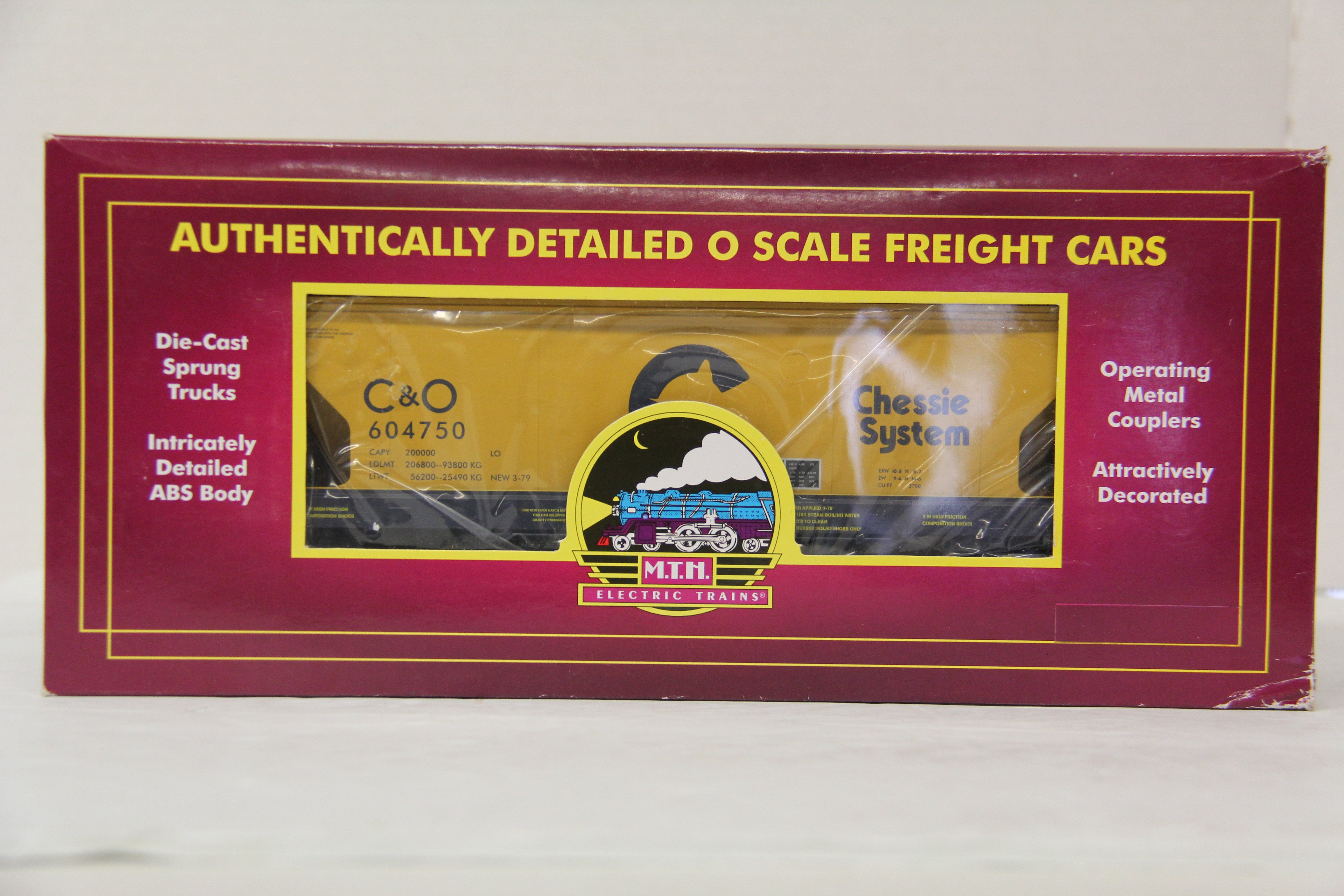 MTH 20-97868 Chessie #604750- 2-Bay Centerflow Hopper-Second hand-M5336