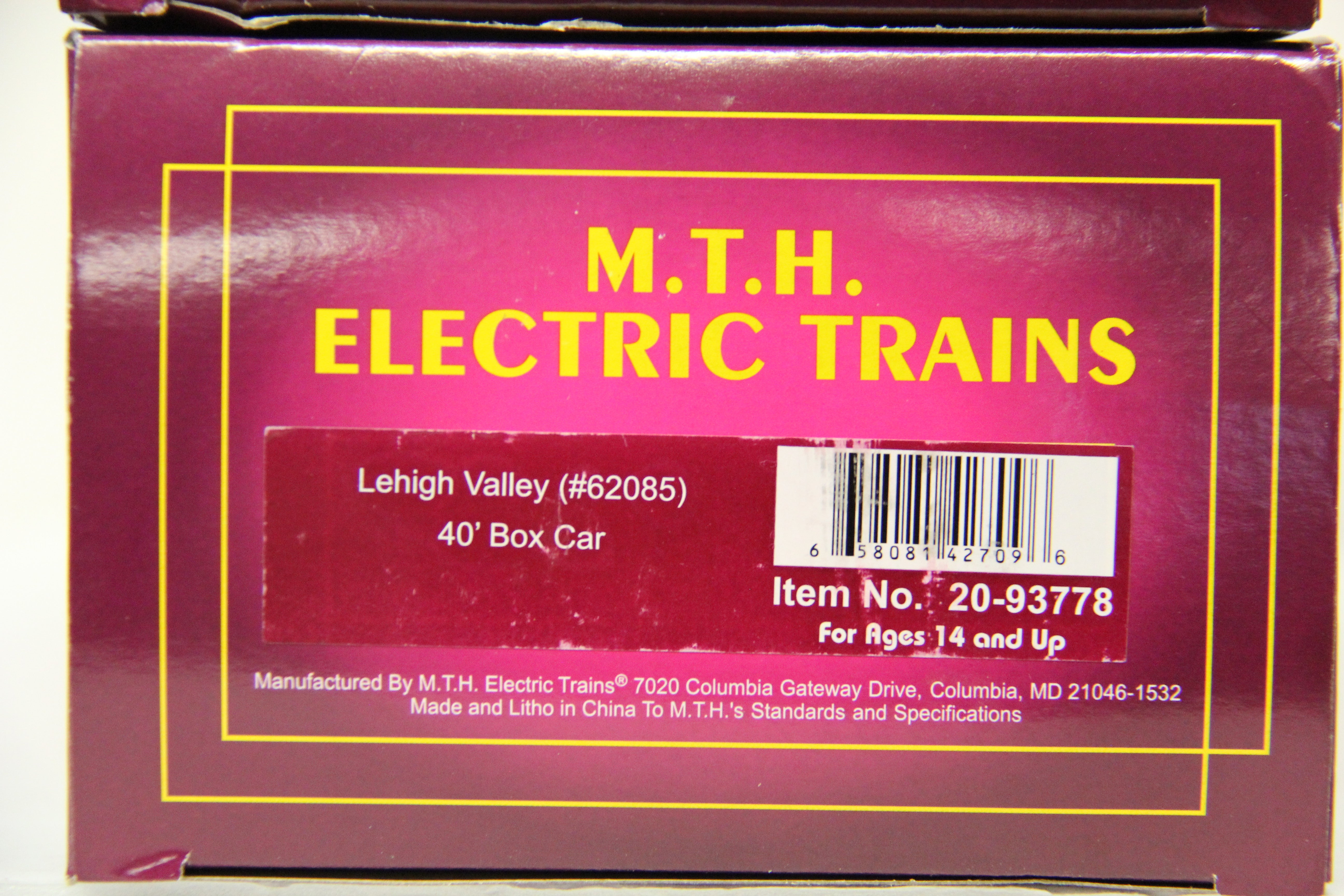 MTH 20-93778 Lehigh Valley 40' AAR Box Car-2 Car Set-Second hand-M5354