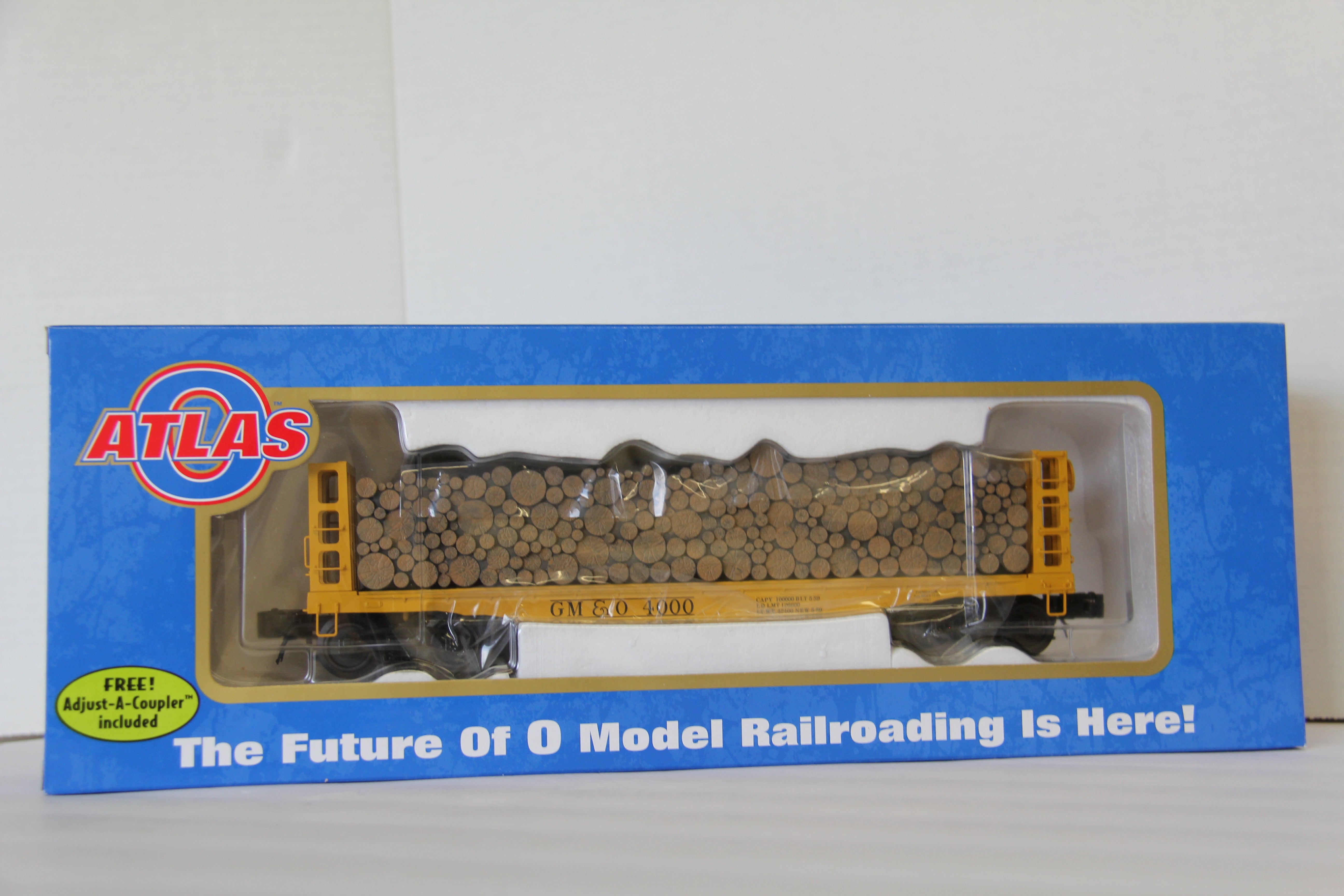 Atlas #6284-1 Gulf Mobile & Ohio Pulpwood Flat Car-Second hand-M6882