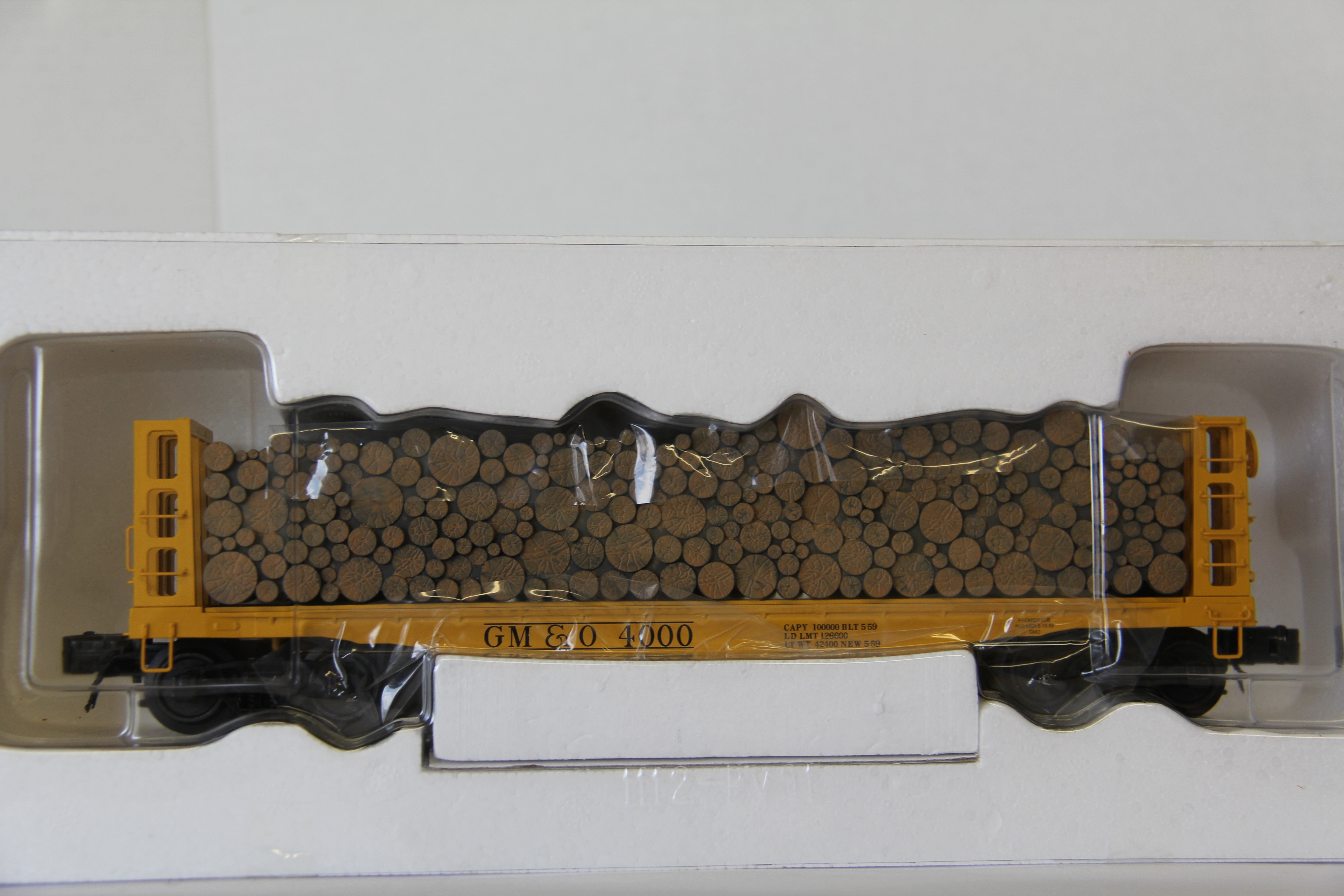 Atlas #6284-1 Gulf Mobile & Ohio Pulpwood Flat Car-Second hand-M6882
