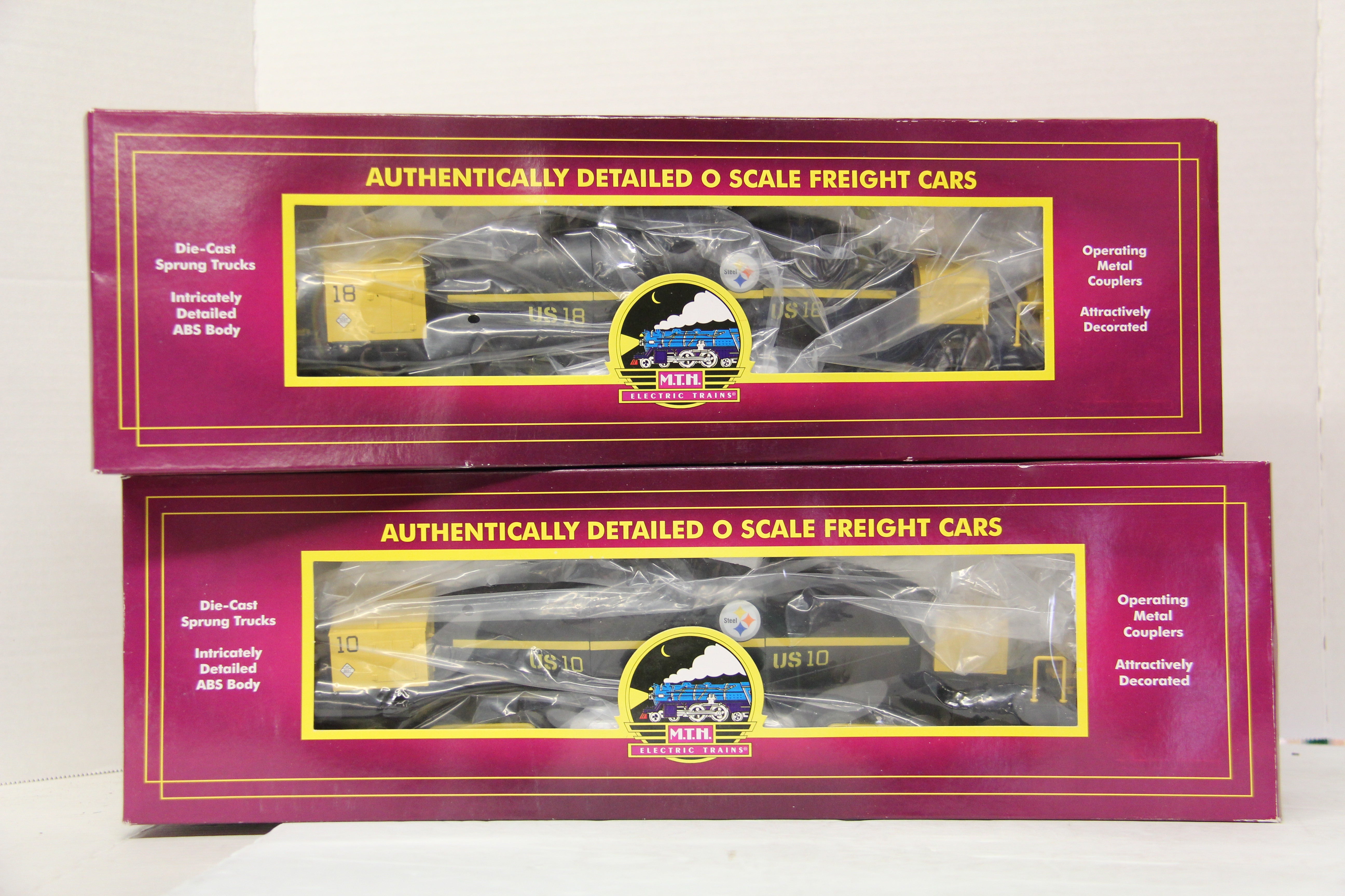 MTH 20-95372 United States Hot Metal Car w/ Flickering Molten Load-2 Car Set-Second hand-M5371