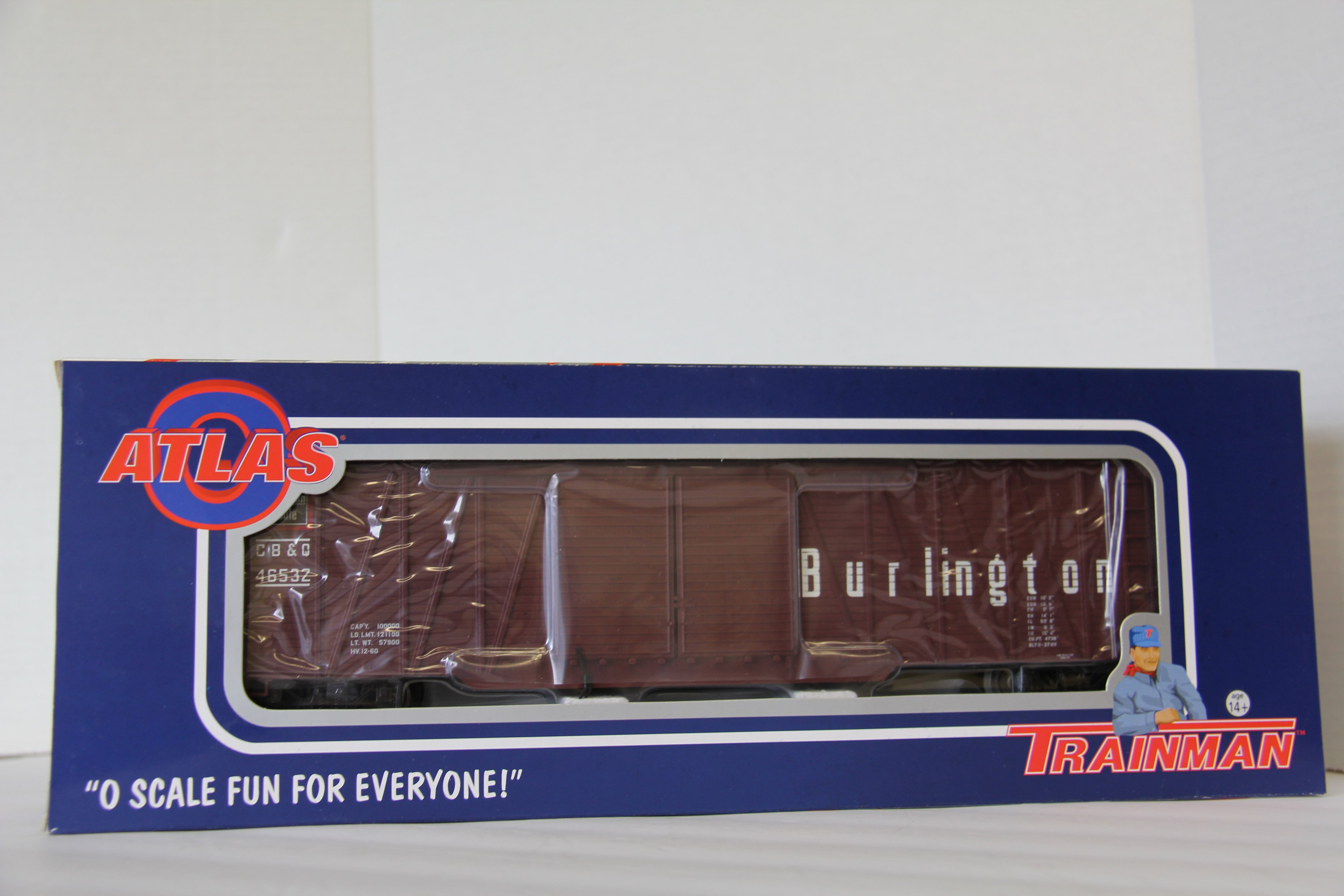 Atlas #2001501-1 Burlington 50' Single-Sheathed Box Car-Second hand-M6885