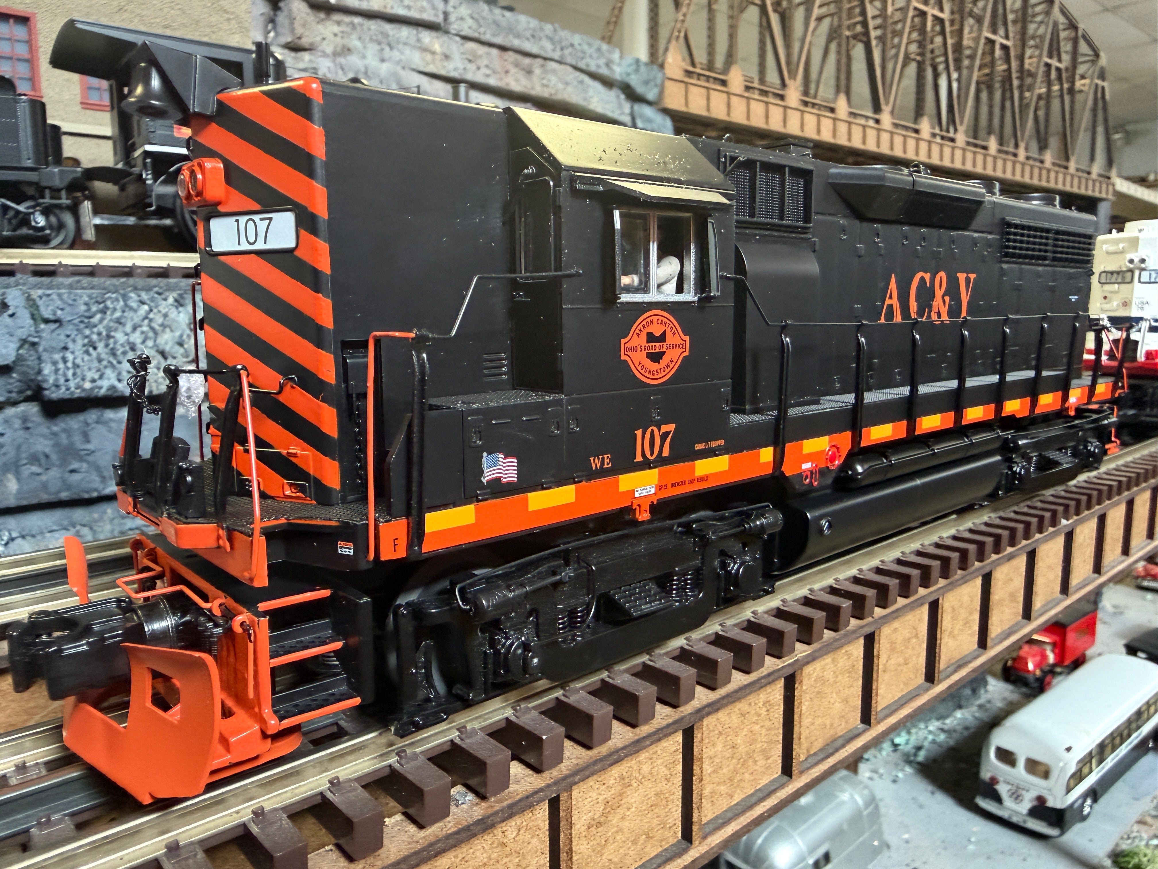 MTH 20-22082-1 - Premier - GP-35 High Hood Diesel Engine "Akron, Canton & Youngstown" #107 w/ PS3
