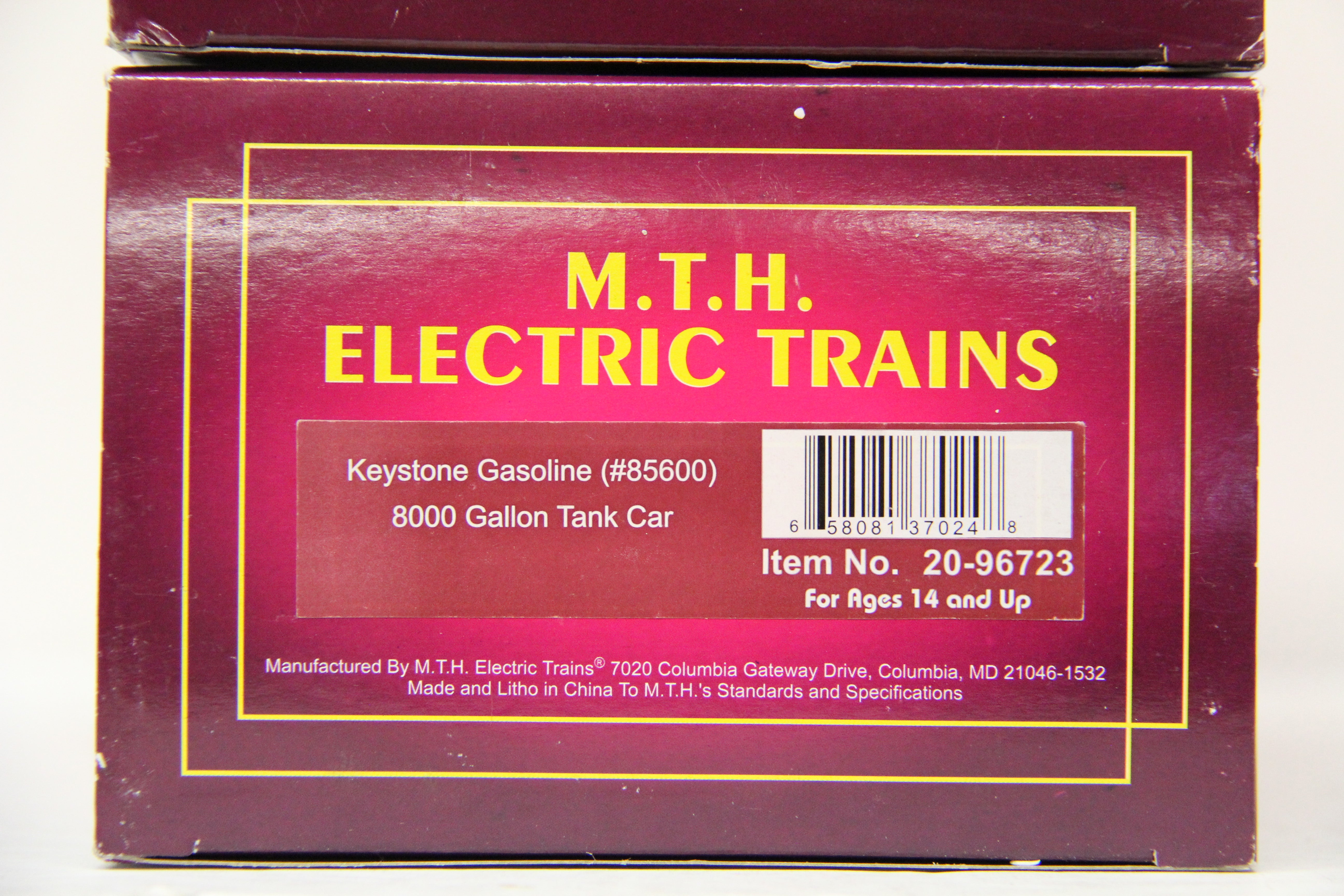 MTH 20-96723 Keystone Gasoline 8000 Gallon Tank Car-2 Car Set-Second hand-M5396