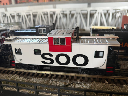 MTH 20-91843 - Premier - Extended Vision Caboose "SOO Line" #31 - Custom Run for MrMuffin'sTrains