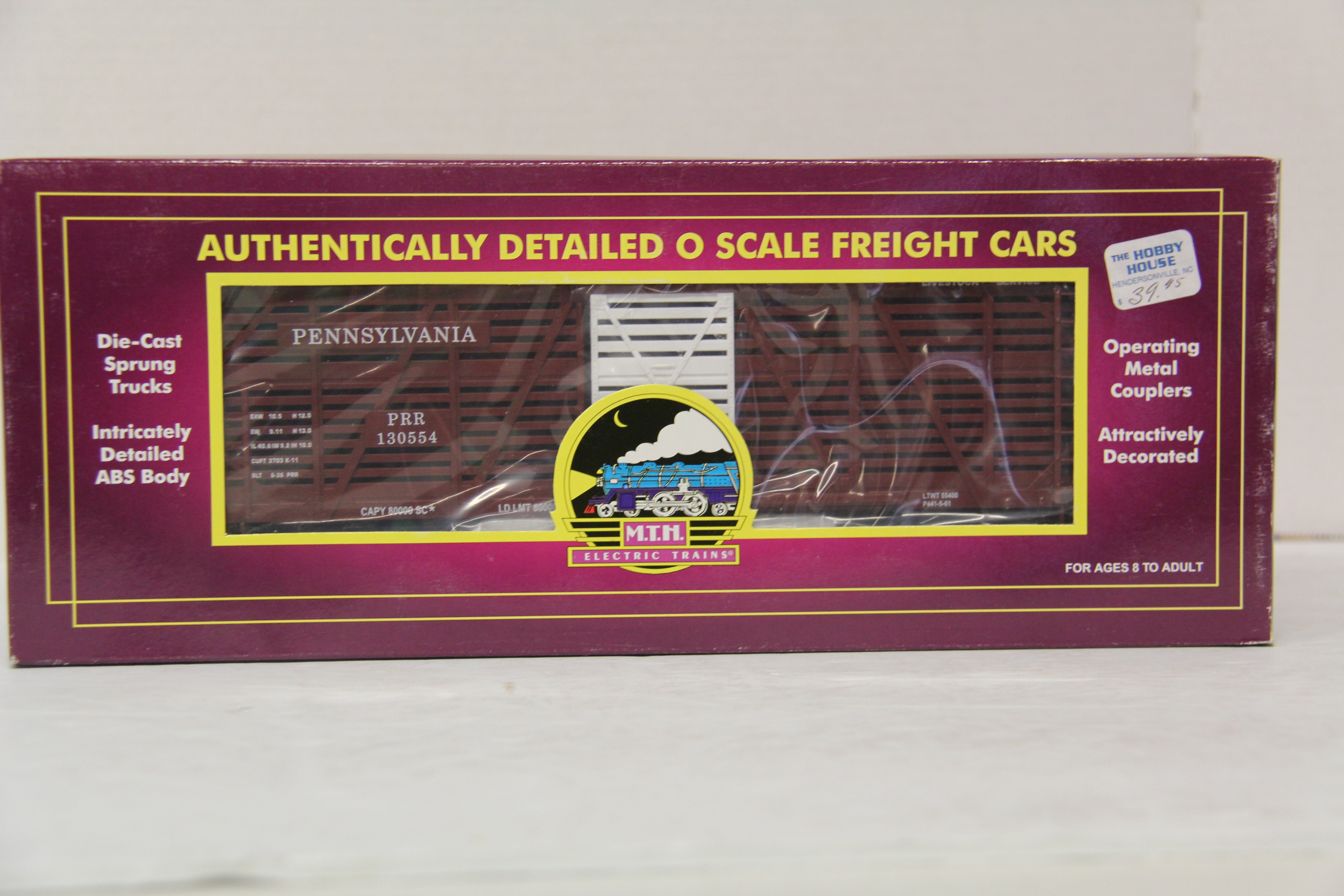 MTH 20-94503 Pennsylvania Steel Sided Stock Car-Second hand-M5422