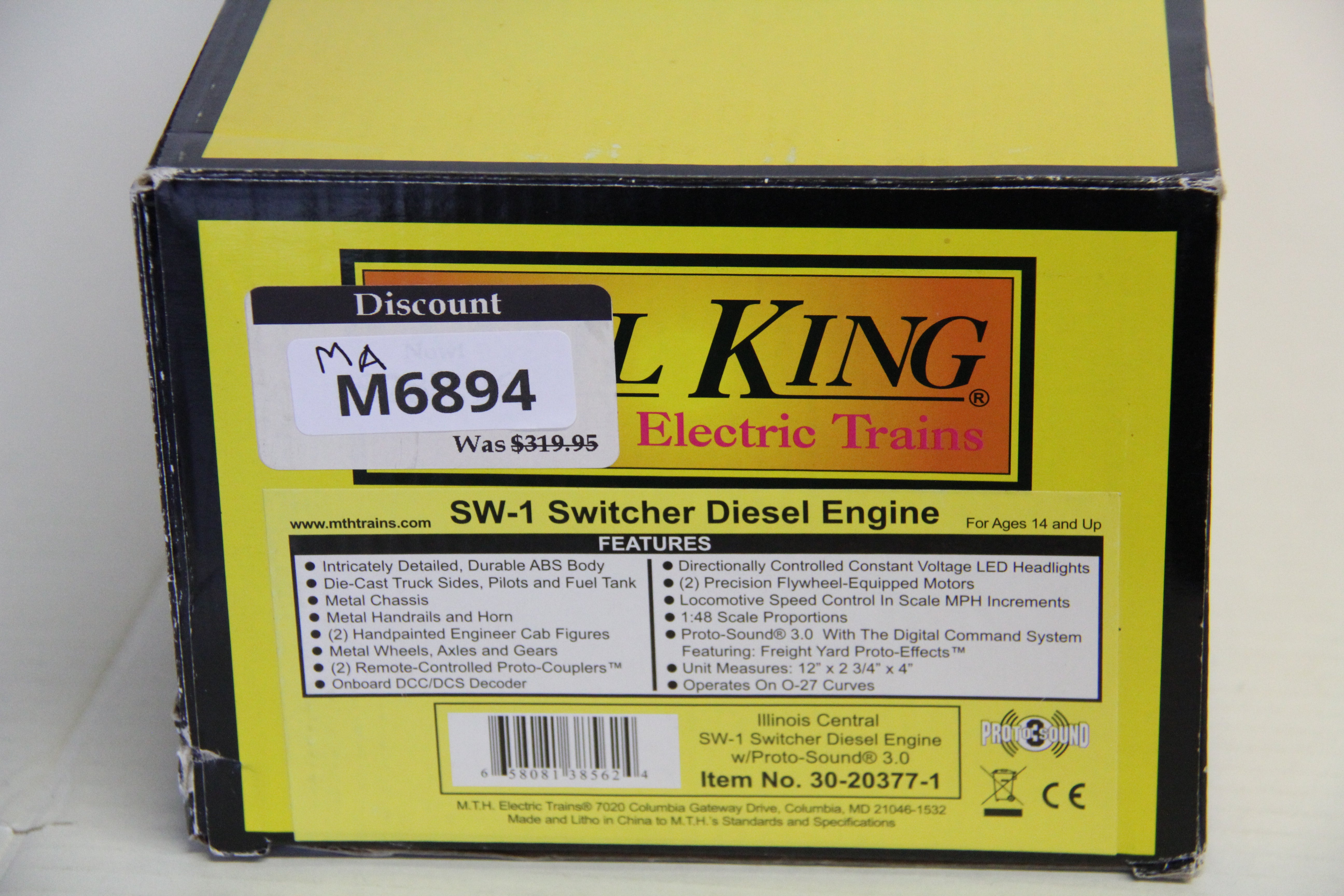 Rail King 30-20377-1 Illinois Central SW-1 Switcher Diesel Engine-Second hand-M6894