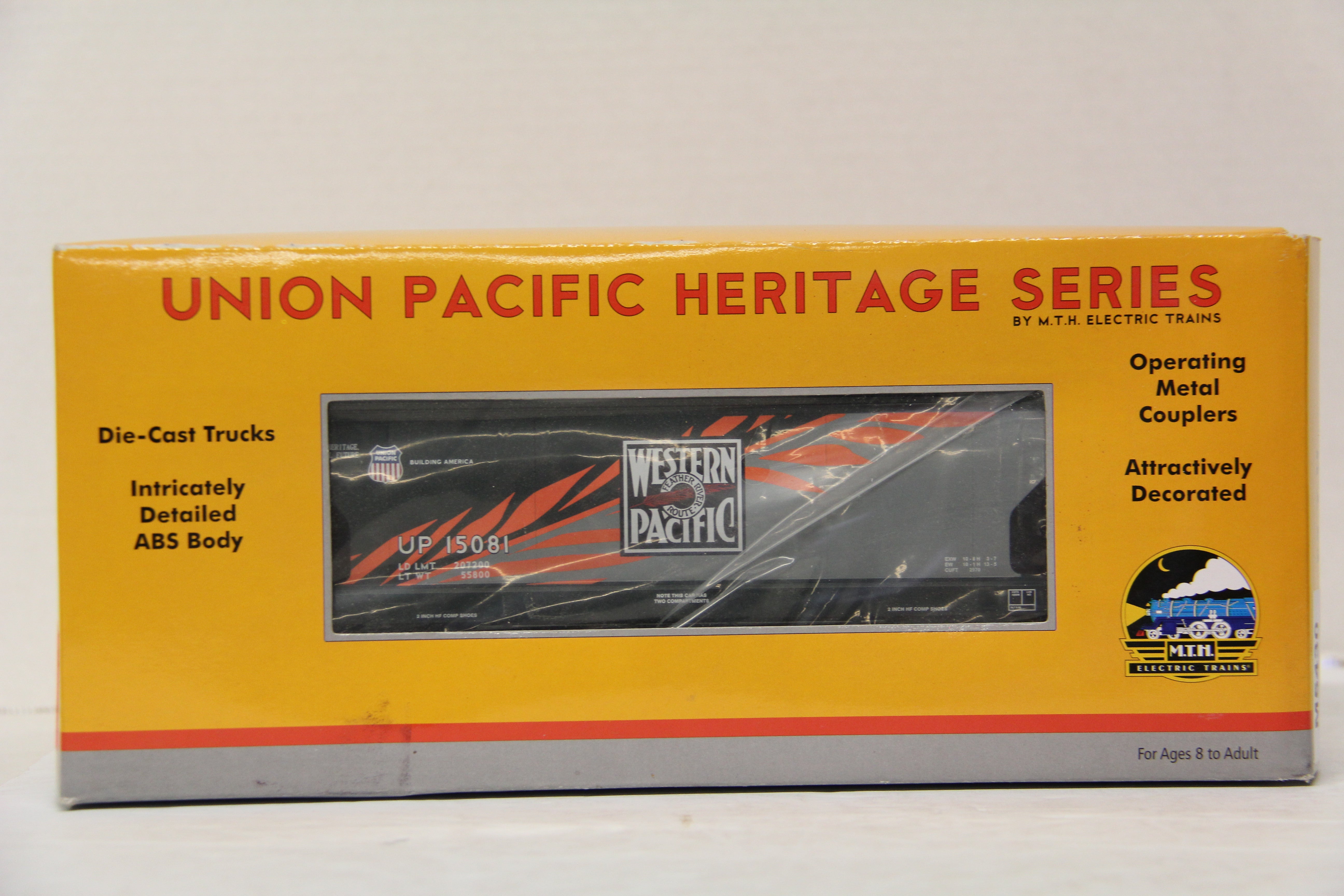 MTH 20-97653 Western Pacific (Heritage) 2-Bay Centerflow Hopper Car-Second hand-M5430