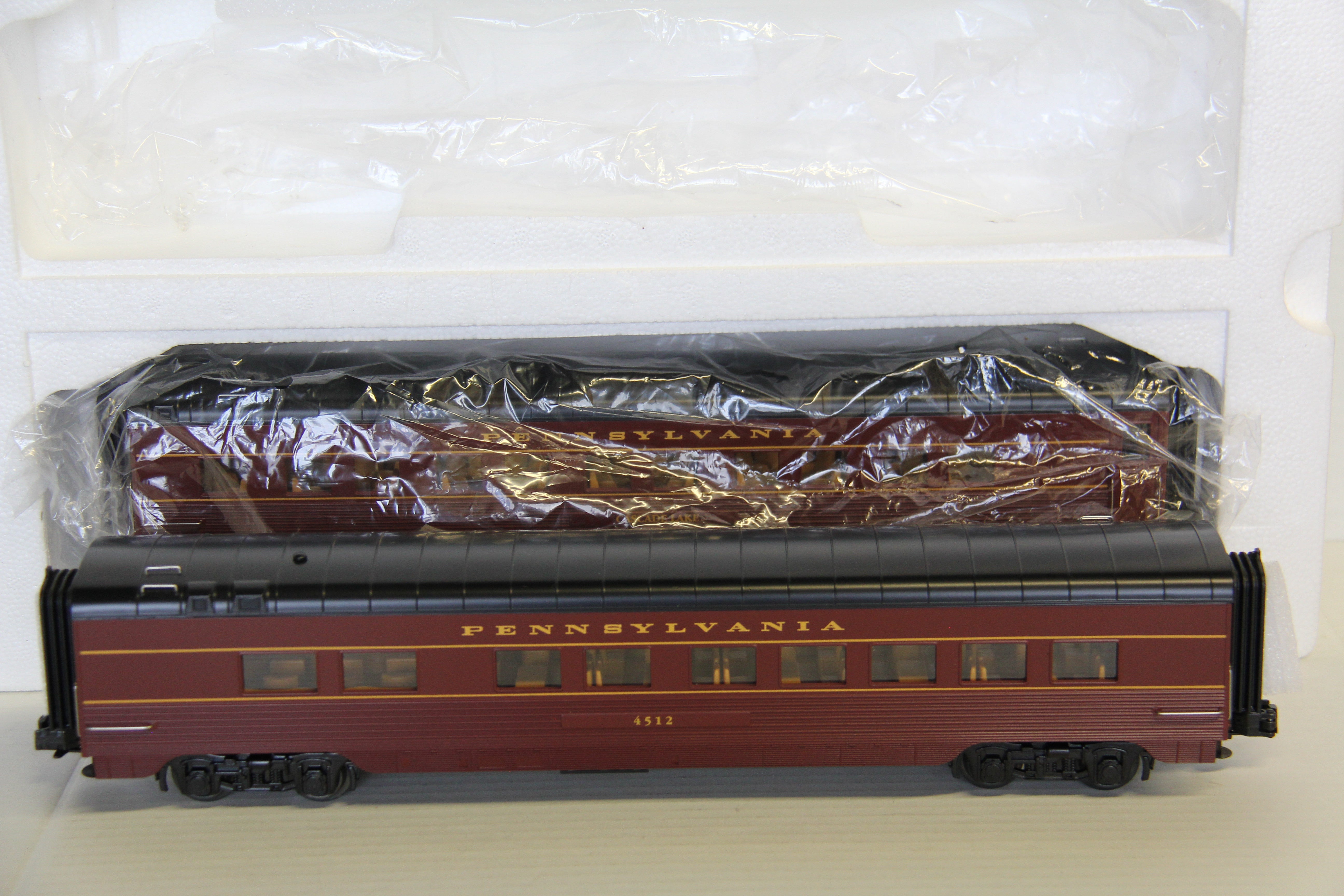 Rail King 30-6964 & 30-68149 Pennsylvania 60' Streamlined Passenger 6 Set-Second hand-M6897
