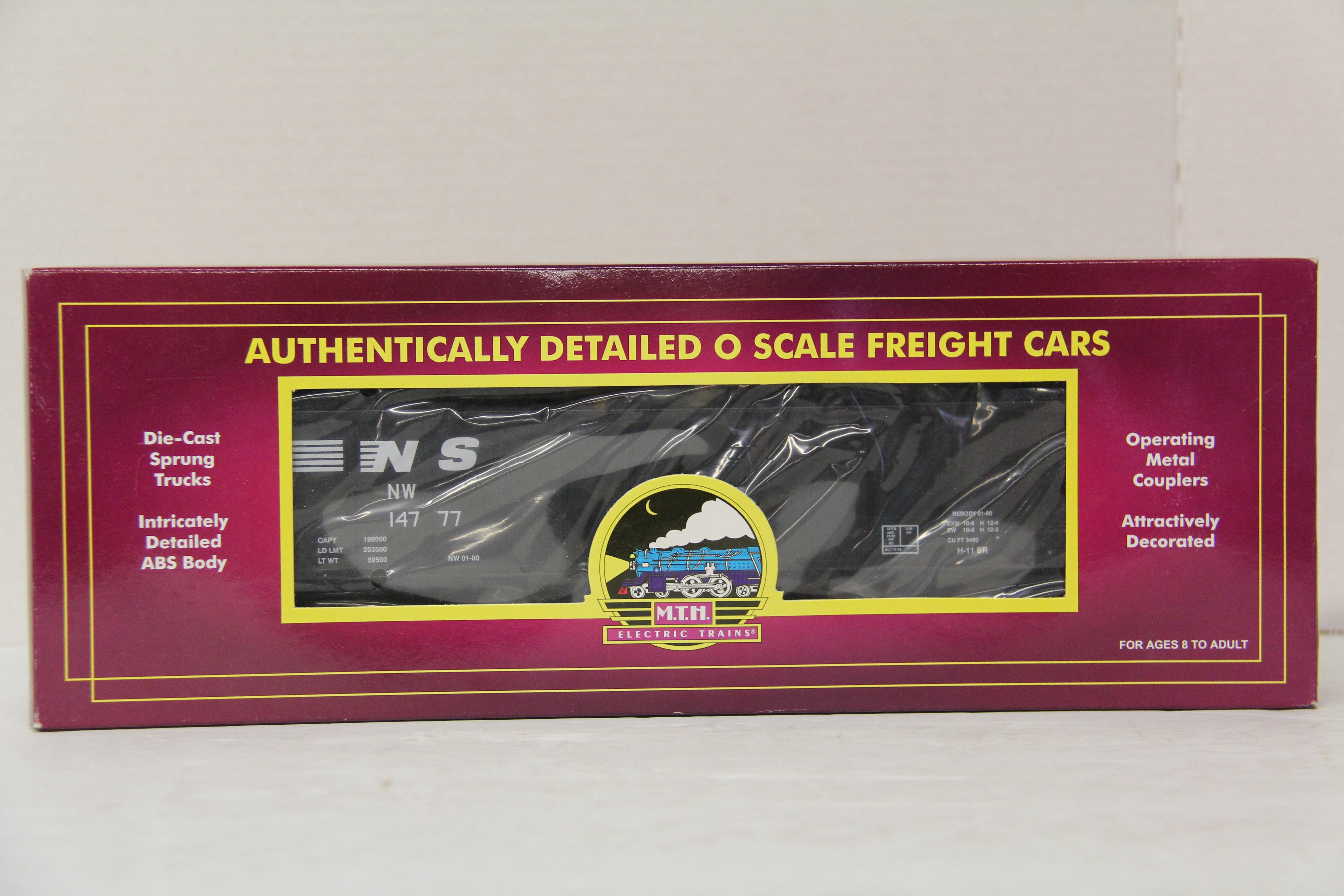 MTH 20-97428 Norfolk Southern 4-Bay Hopper Car w/ Coal Load-Second hand-M5438