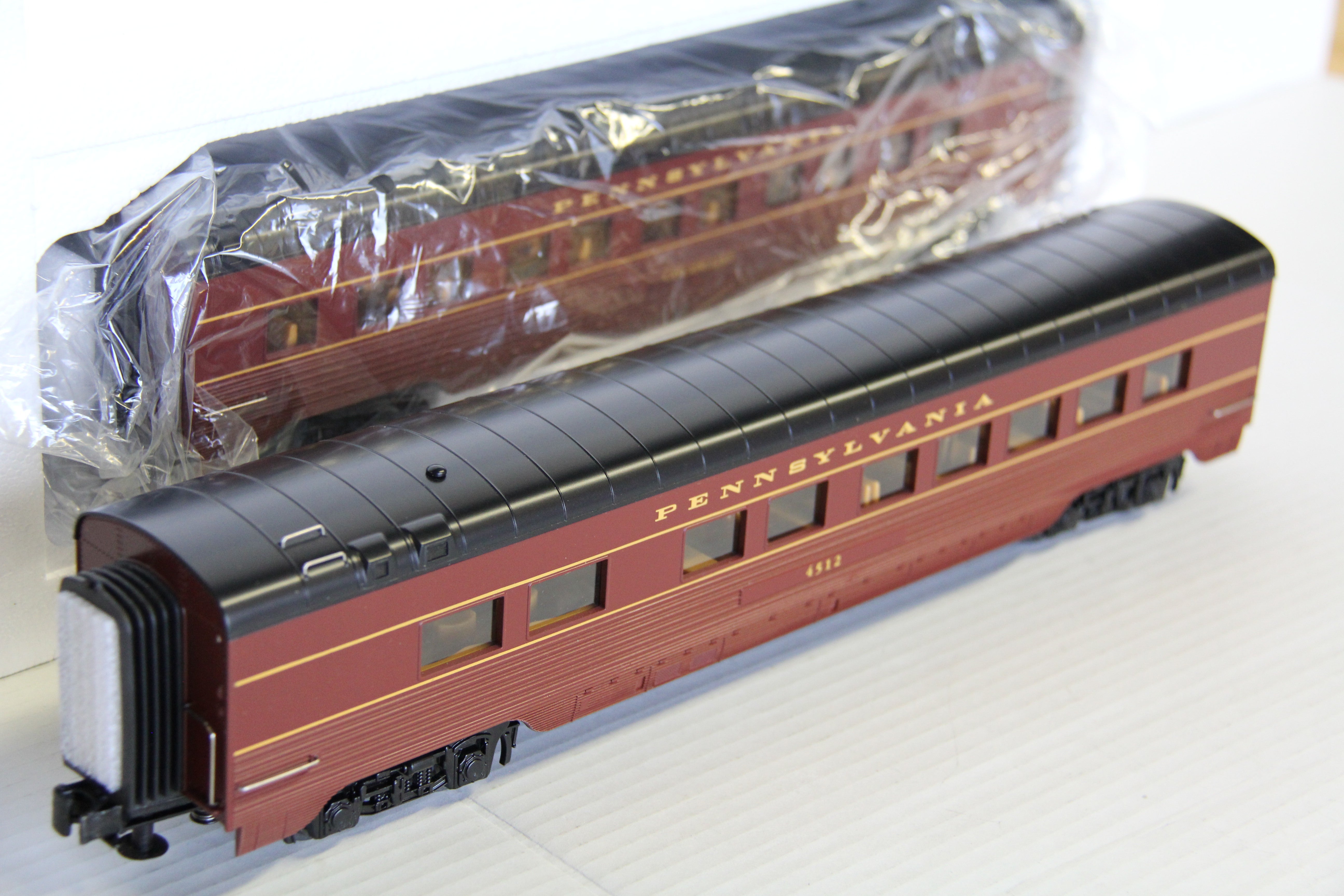 Rail King 30-6964 & 30-68149 Pennsylvania 60' Streamlined Passenger 6 Set-Second hand-M6897