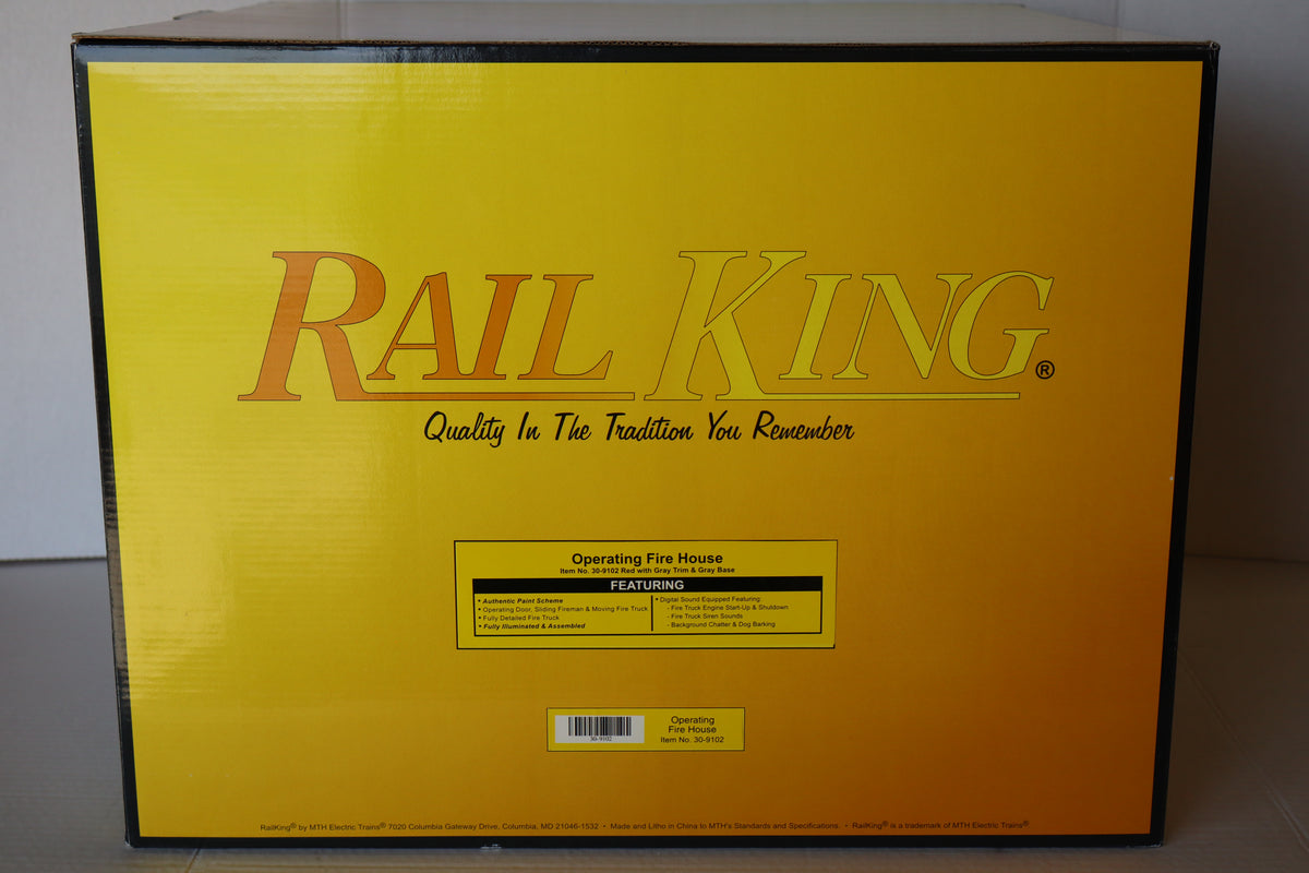 Rail King 30-9102 Operating Fire House-Second hand-M8191
