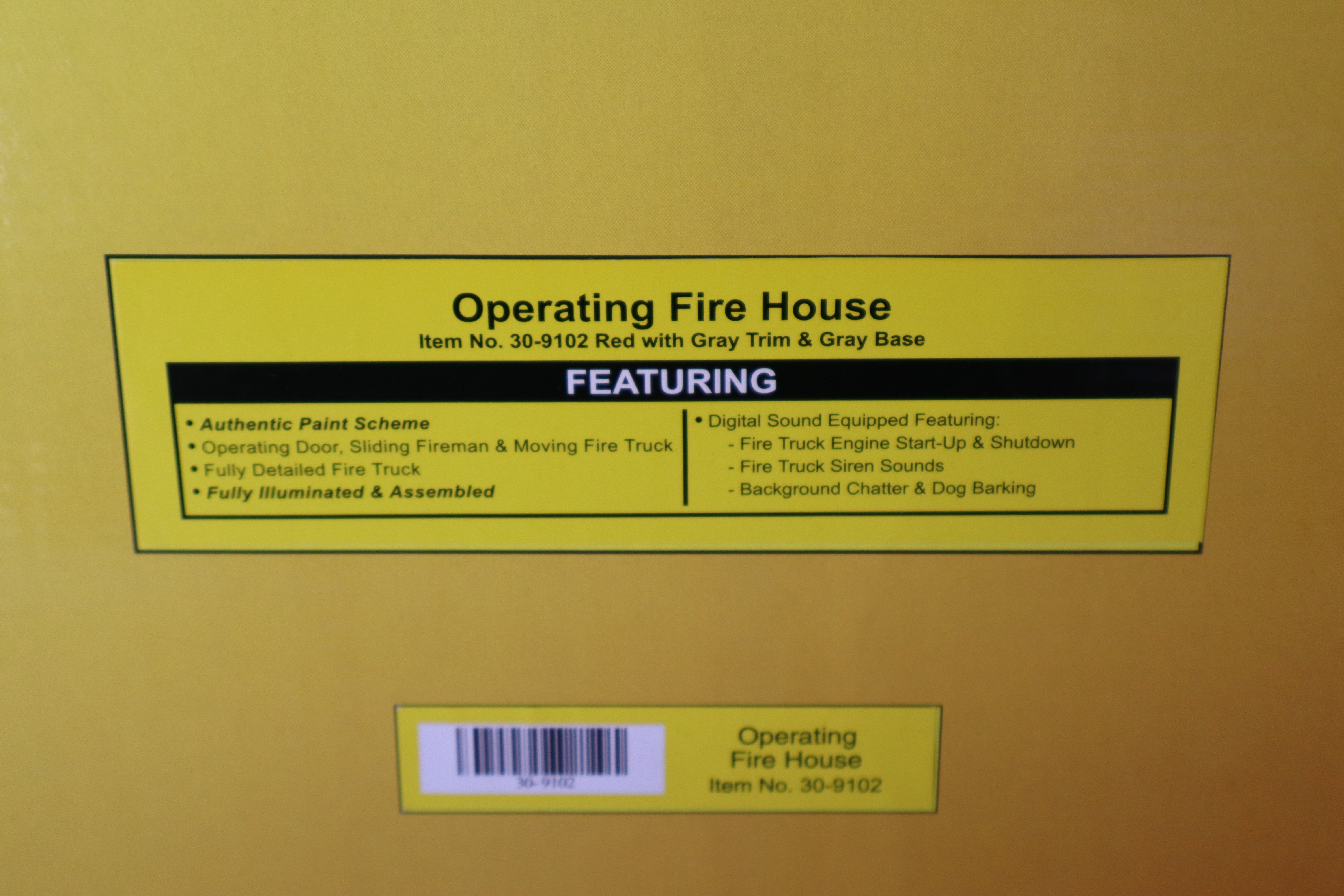 Rail King 30-9102 Operating Fire House-Second hand-M8191