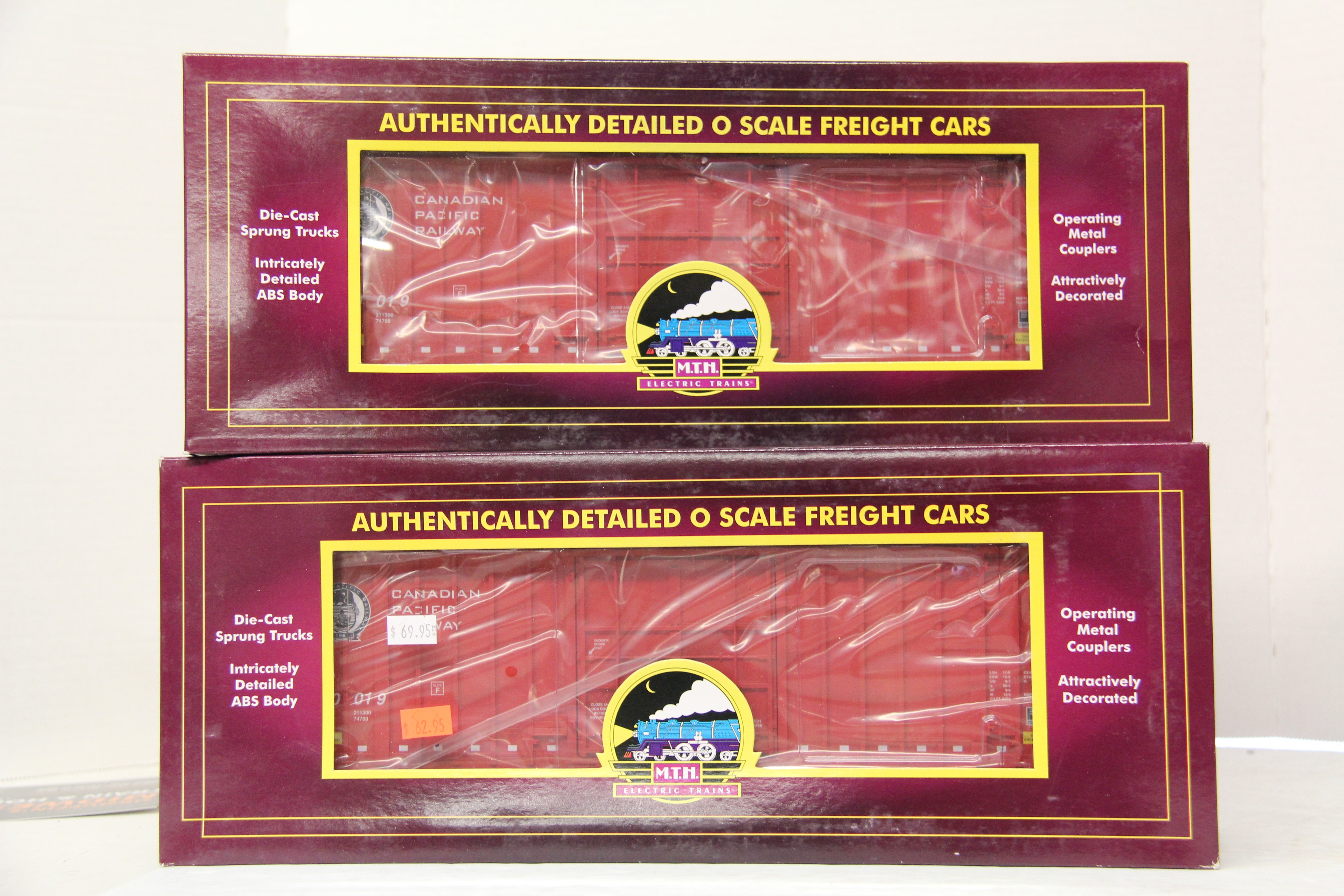 MTH 20-93766 Canadian Pacific 50' High Cube Box Car-2 Car Set-Second hand-M5447