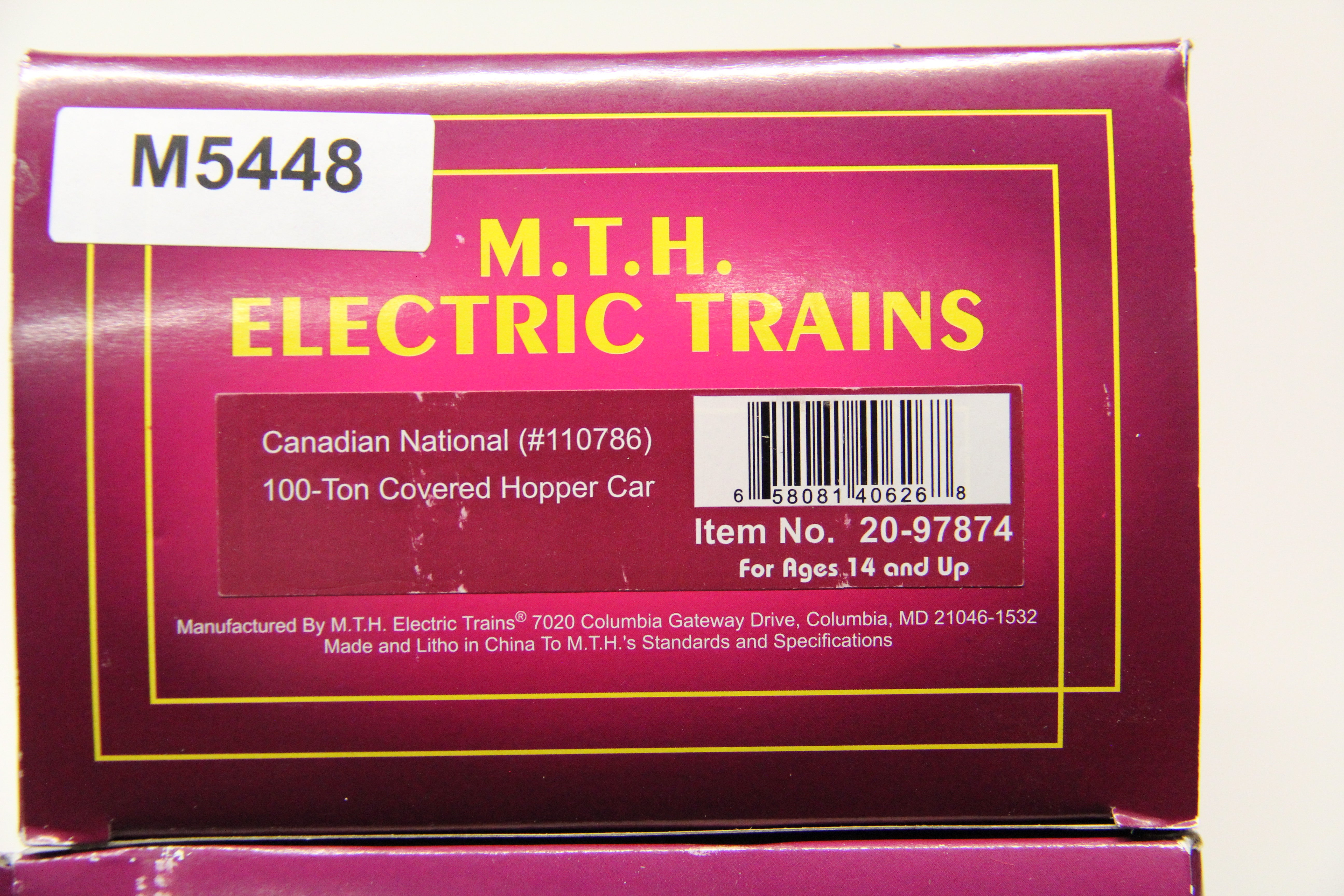 MTH 20-97874 Canadian Pacific 100-Ton Covered Hopper Car-2 Car Set-Second hand-M5448