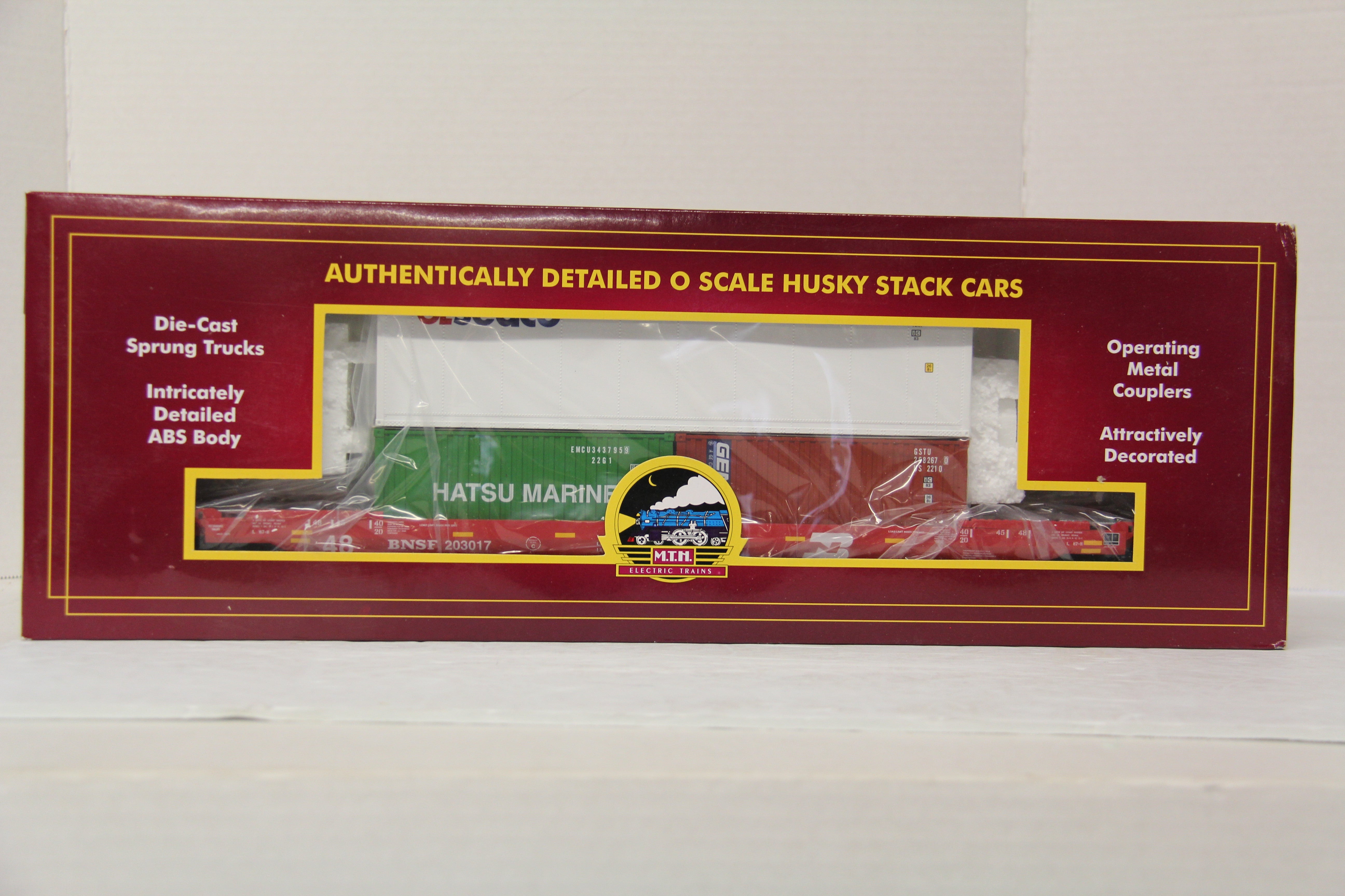 MTH 20-95229 BNSF #203017 Husky Stack Car-Second hand-M5455