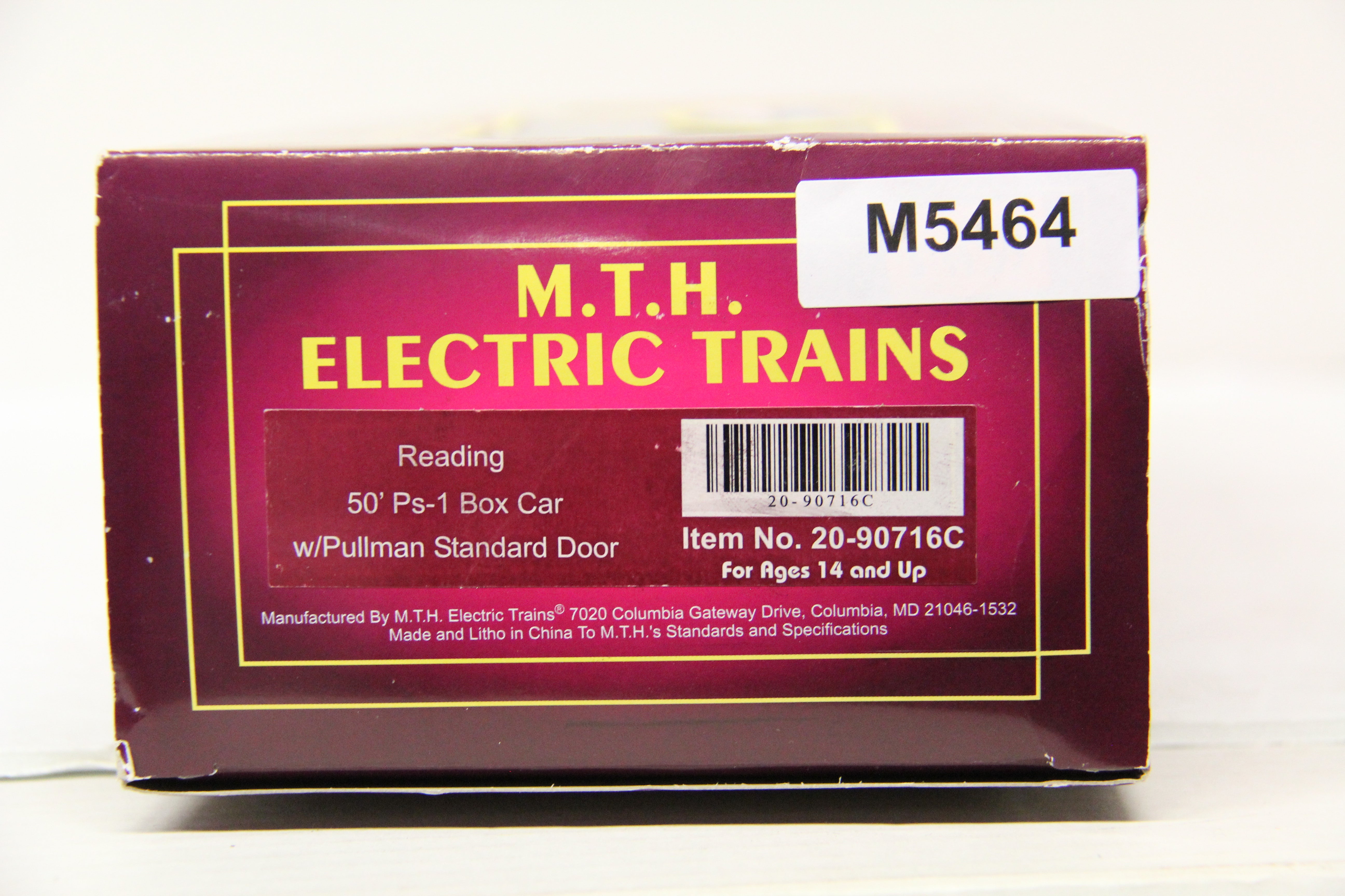 MTH 20-90716C Reading 50' Ps-1 Box Car w/ Pullman Standard Door-Second hand-M5464