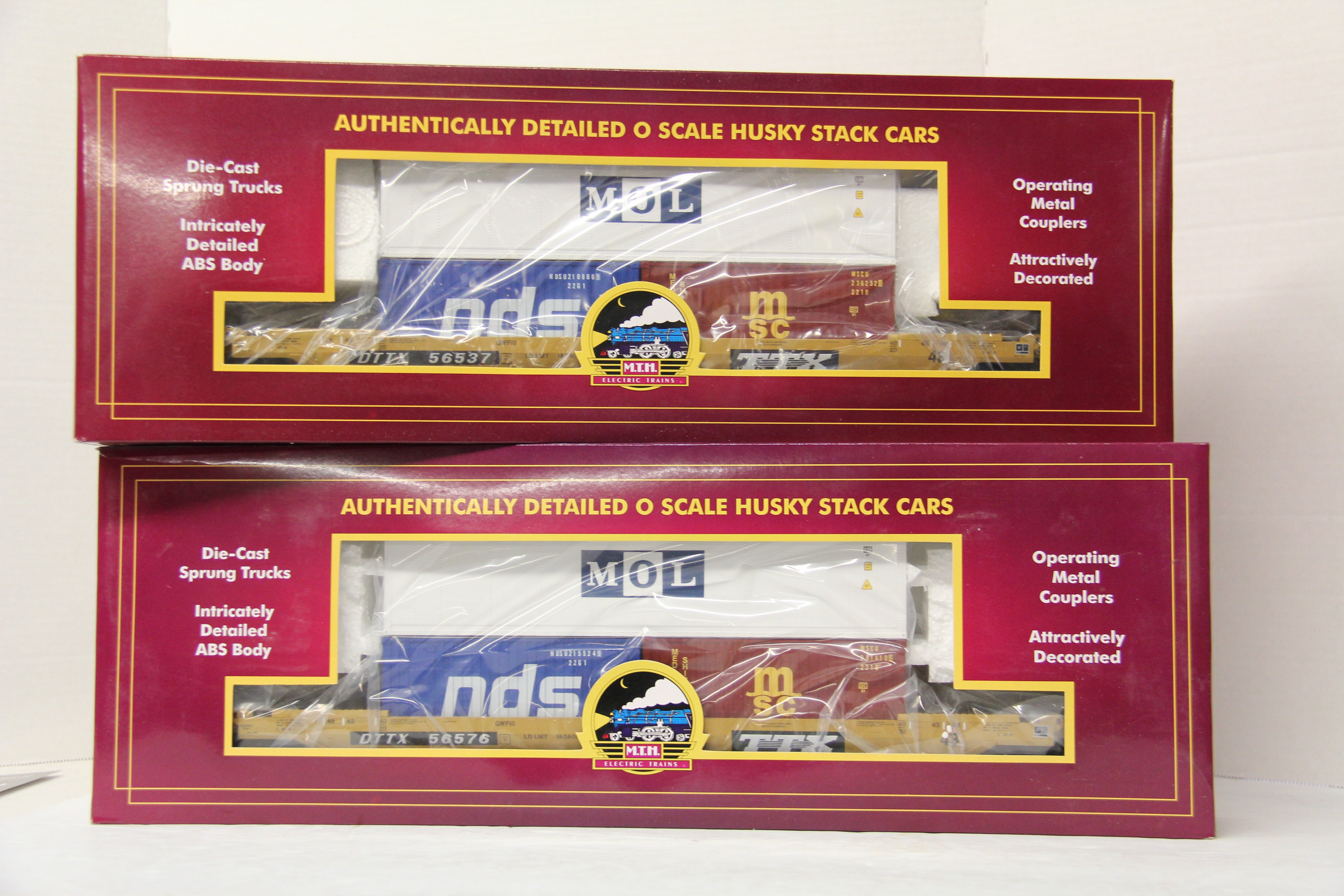 MTH 20-95232 TTX Husky Stack Car-2 Car Set-Second hand-M5478