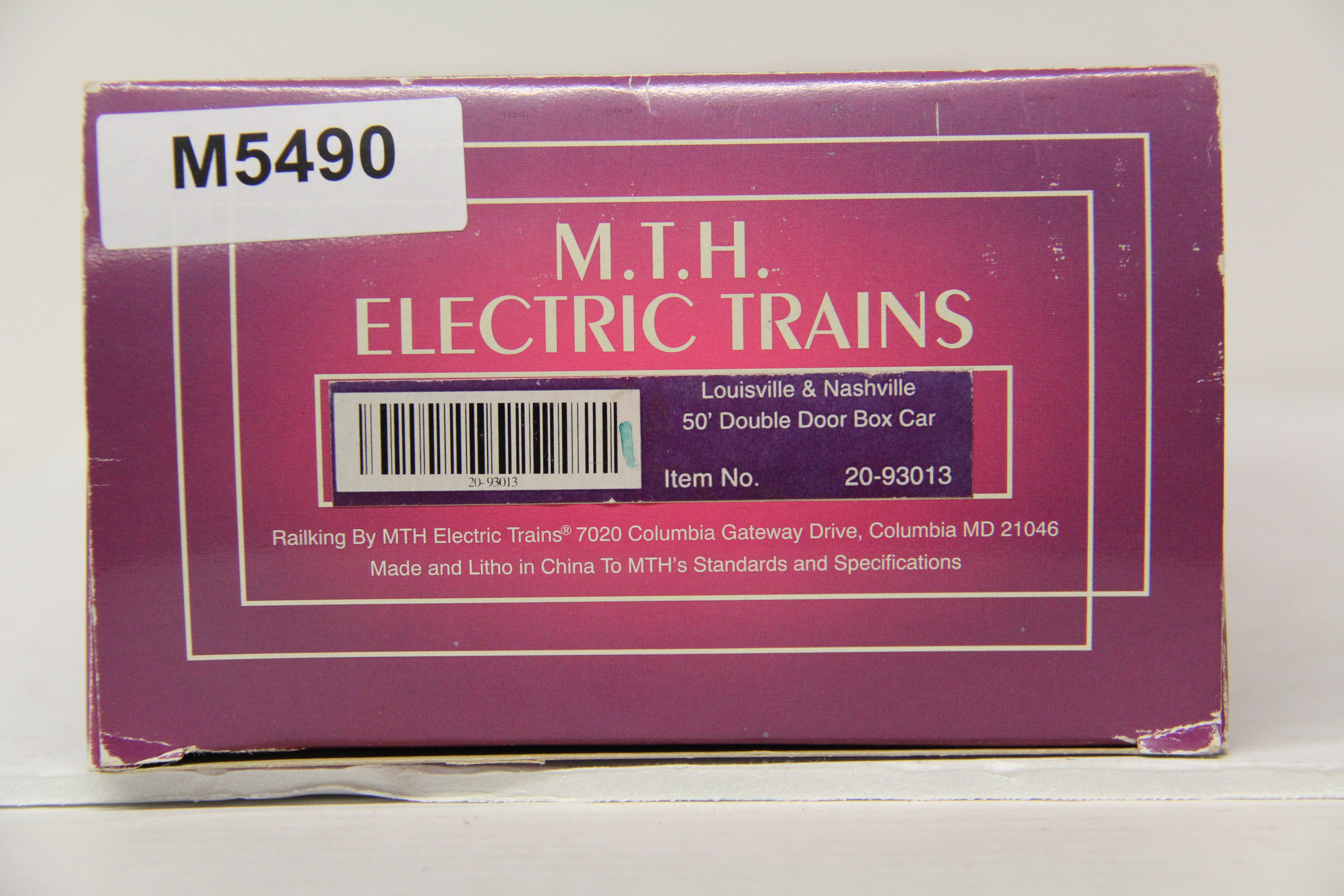 MTH 20-93013 Louisville & Nashville 50' Double Door Box Car-Second hand-M5490