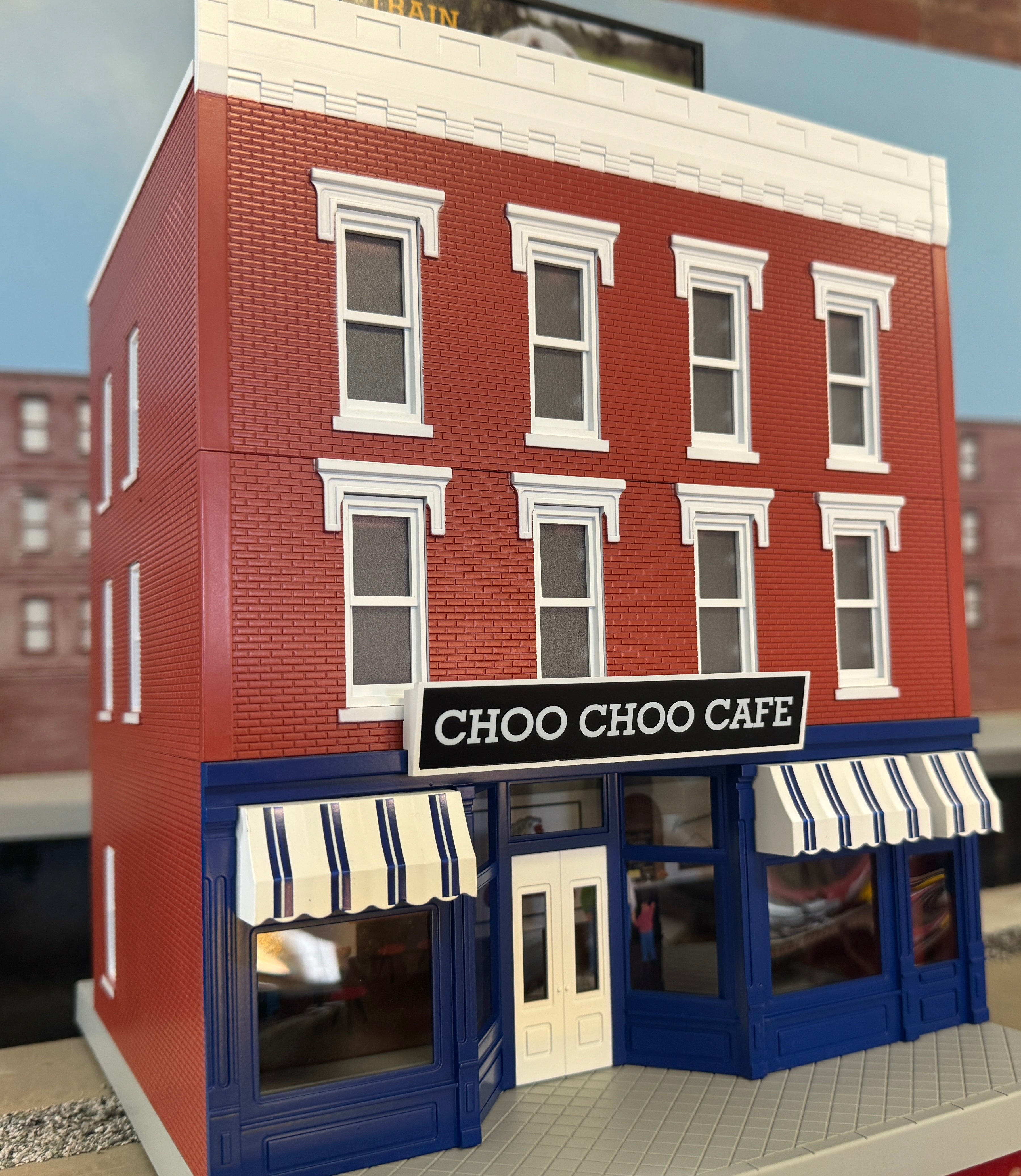 MTH 30-90669 - 3-Story City Building - "The Choo Choo Cafe" - Custom Run for MrMuffin'sTrains