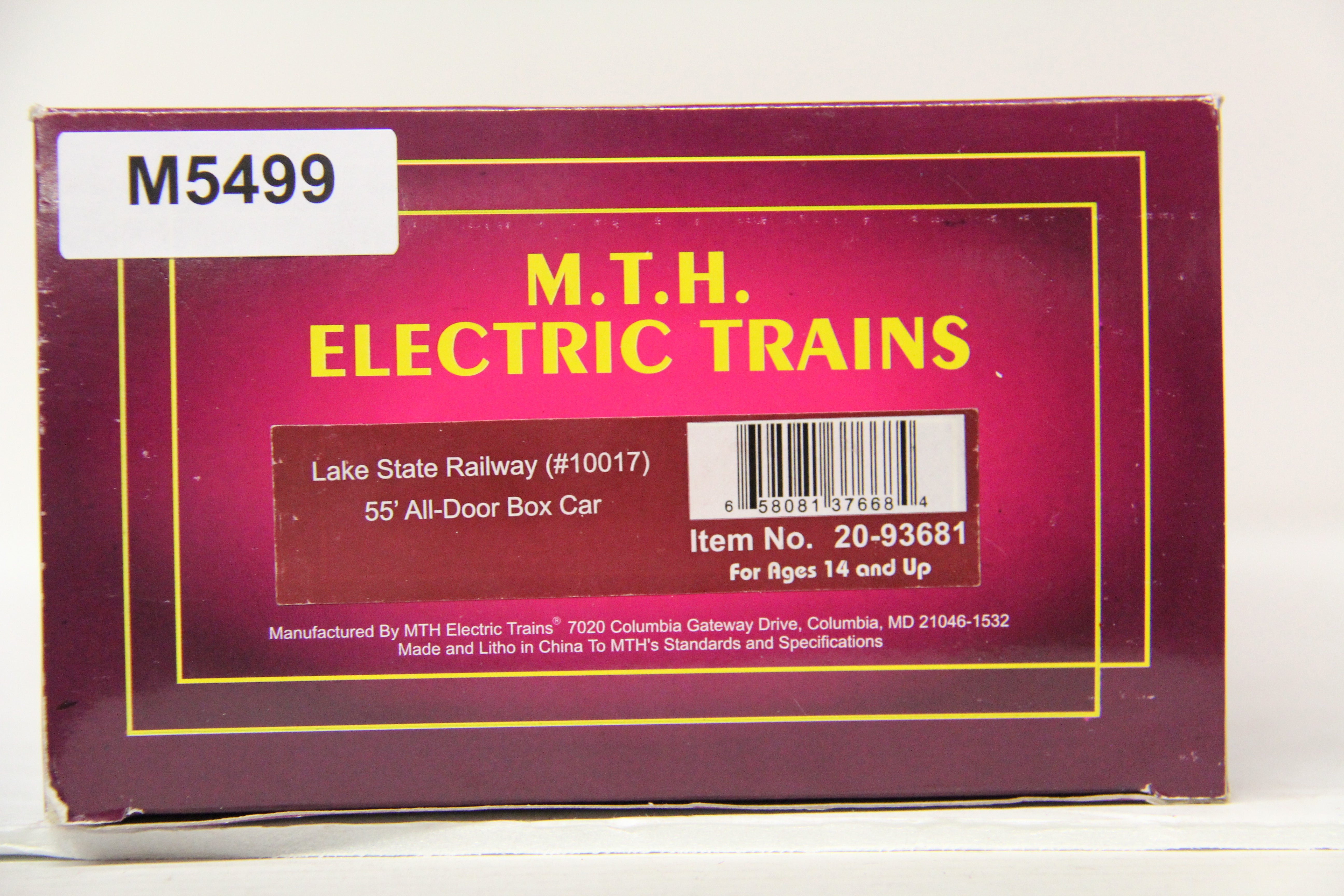 MTH 20-93681 Lake State Railway 55' All-Door Box Car-Second hand-M5499