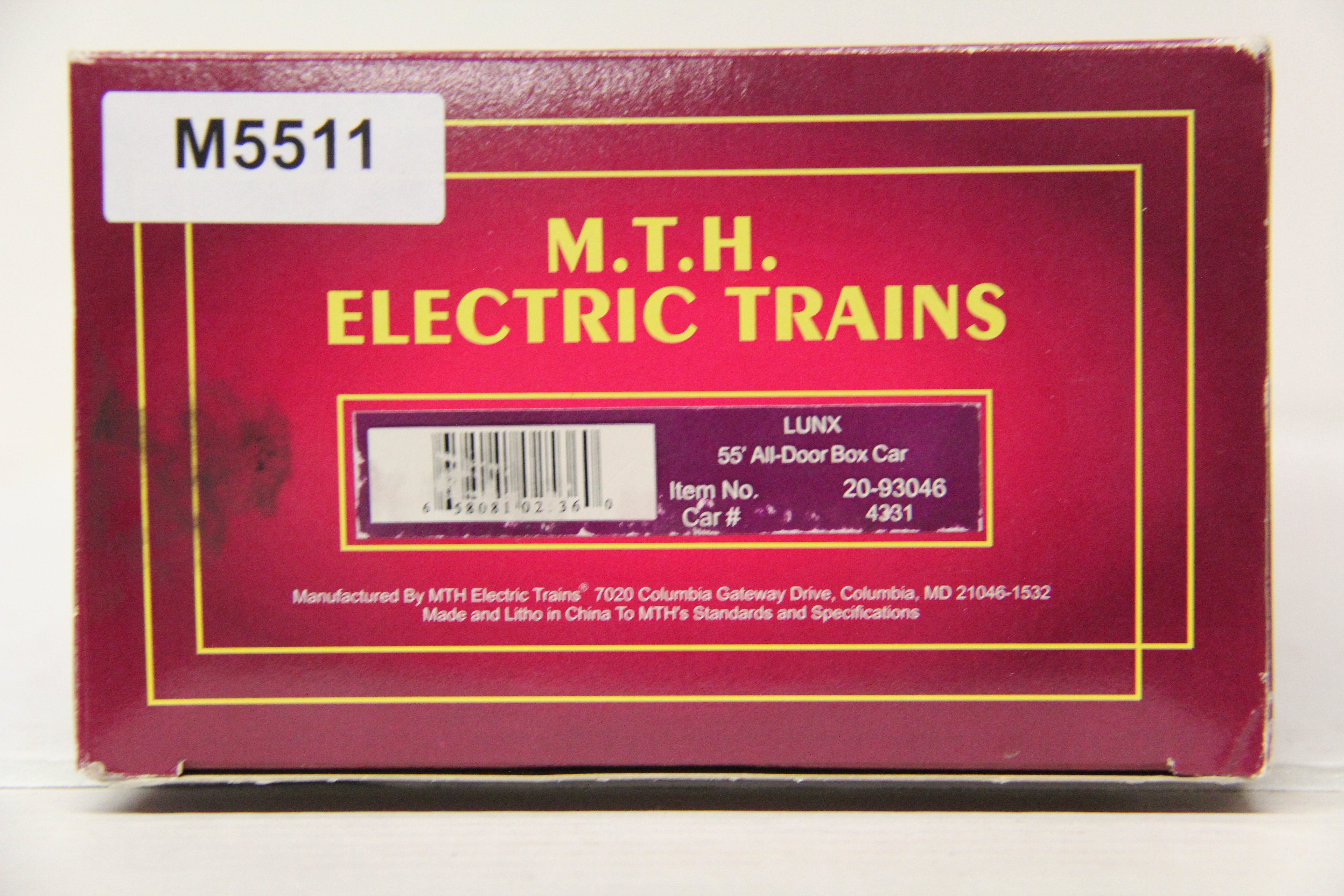 MTH 20-93046 LUNX #4331 -55' All-Door Box Car-Second hand-M5511