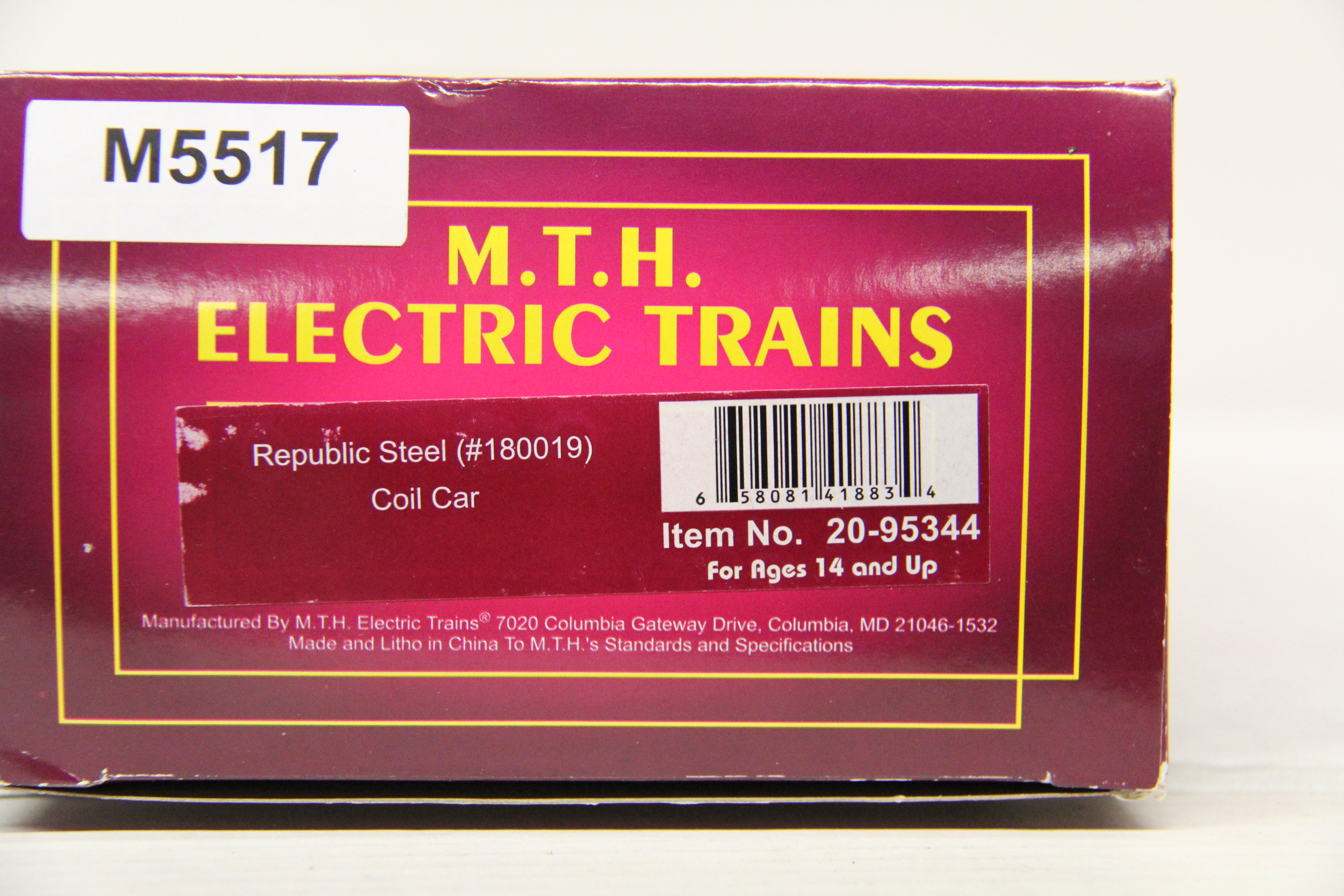 MTH 20-95344 Republic Steel #180019 Coil Car-Second hand-M5517