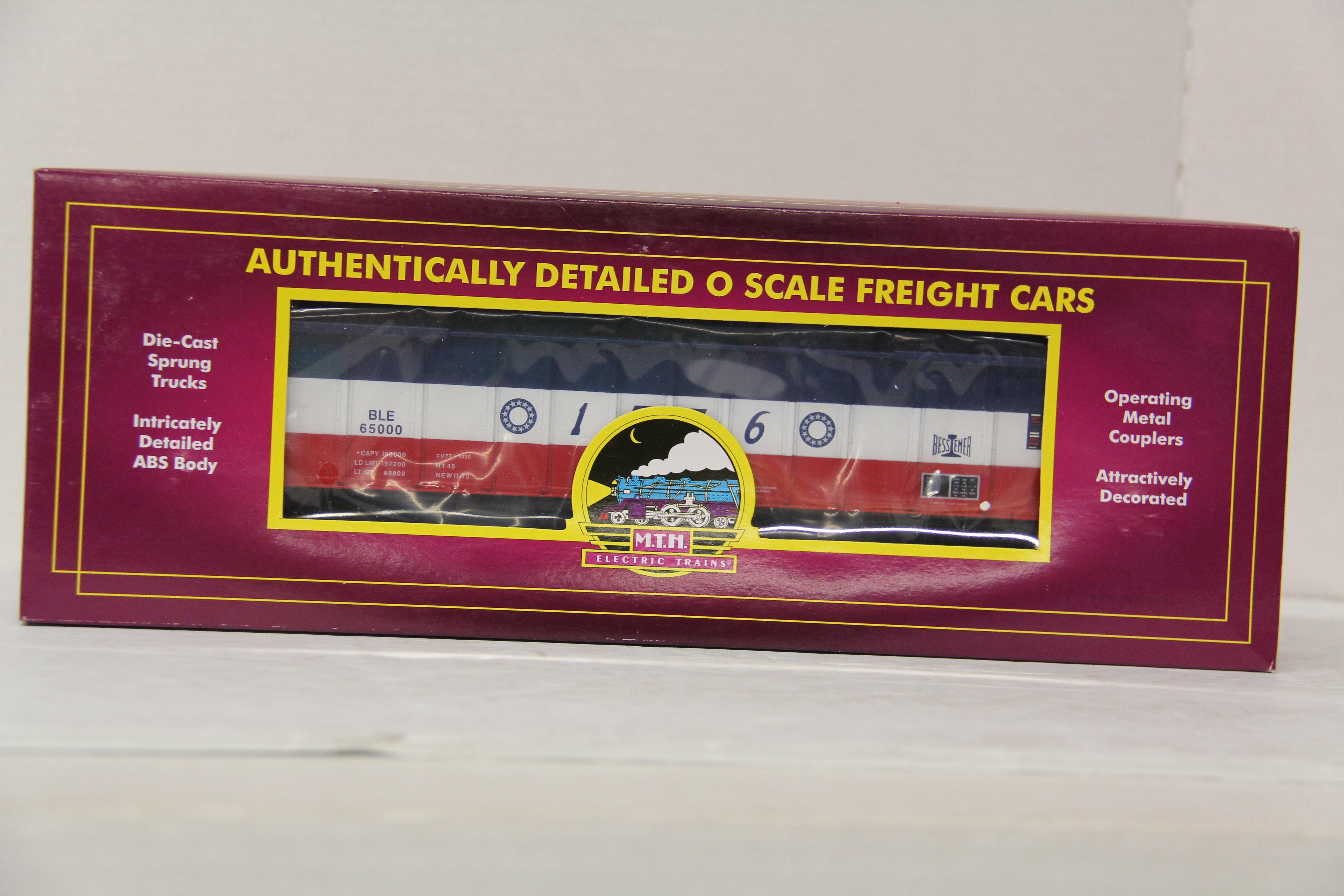 MTH 20-97909 Bessemer & Lake Erie (MTHRR-2019) 4 Bay Hopper Car w/ Coal Load-Second hand-M5522