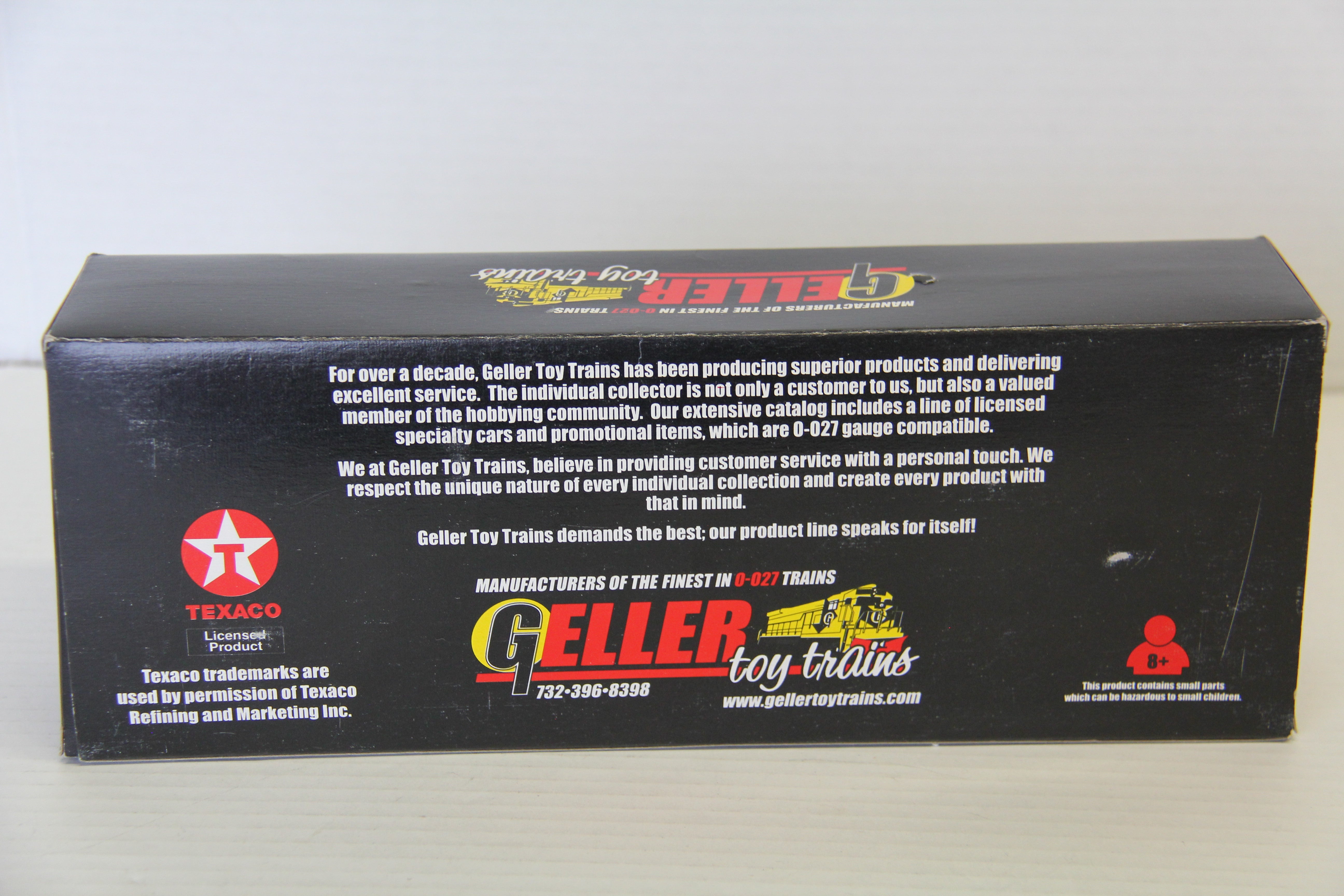 Geller Toy Trains Texaco Die-Cast Flat Car (2) Fire Chief Gasoline Tow Trucks-Second hand-M6914