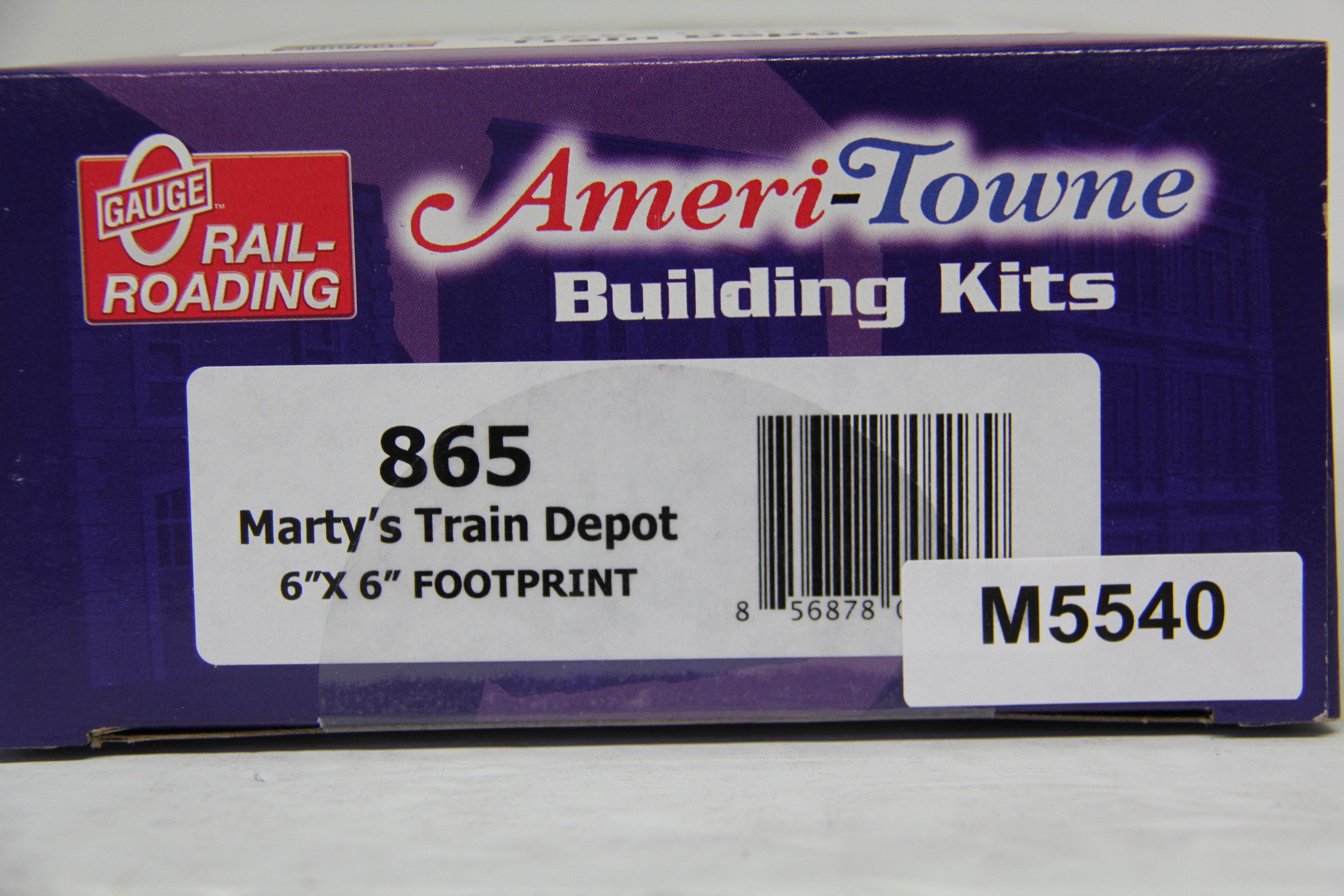 O-Gauge Railroading Ameri-Town Building Kits #865 Marty's Train Depot-Second hand-M5540