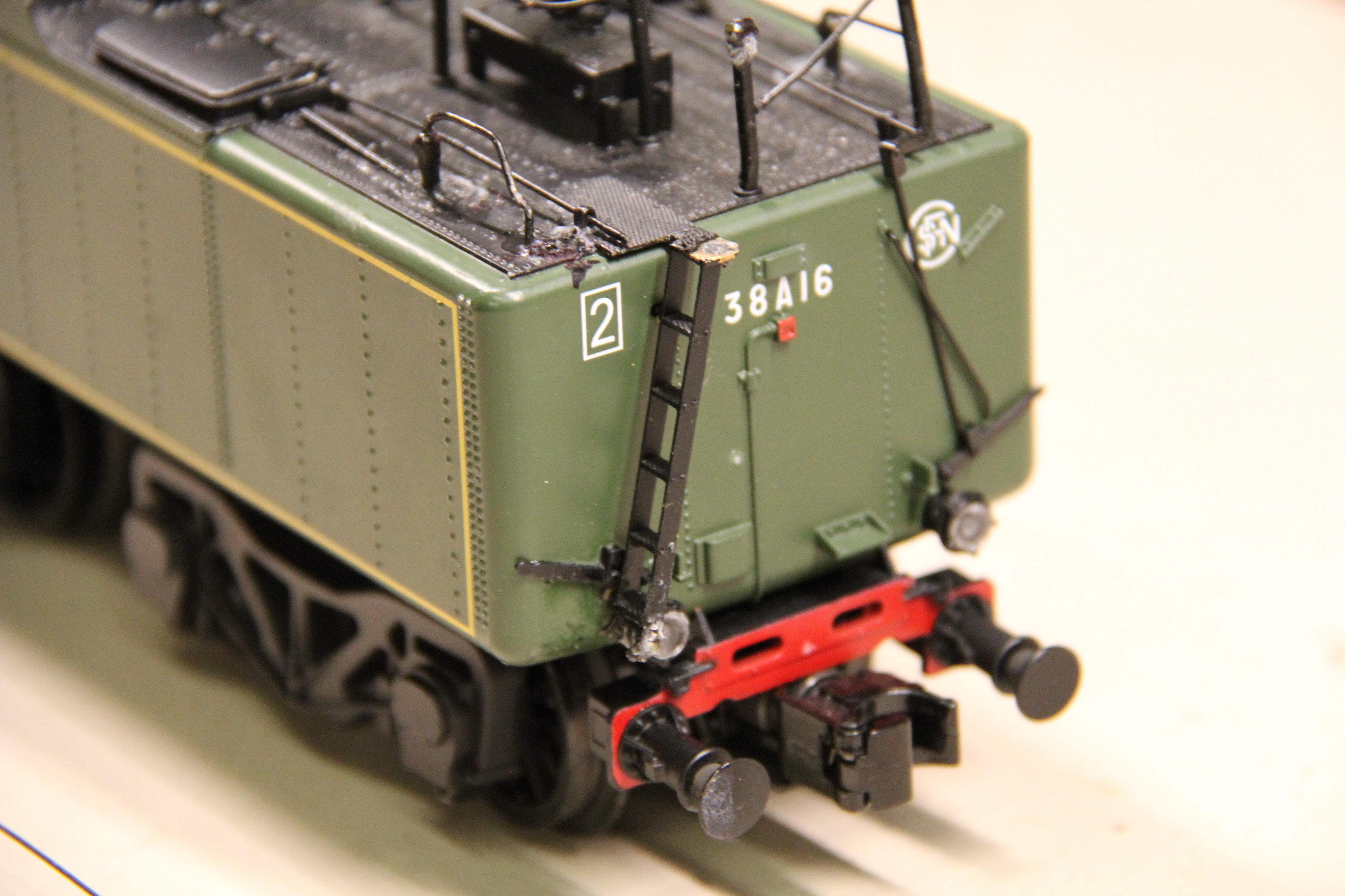 MTH 20-3344-1 "Orient Express" Chapelon 2-3-1E Pacific Steam Engine SNCF (Green Boiler) & MTH 20-60023 5 Car French SNCF Passenger Set (CONVERTED to 3Rail) with UPGRADED PS3-Second hand-M6827