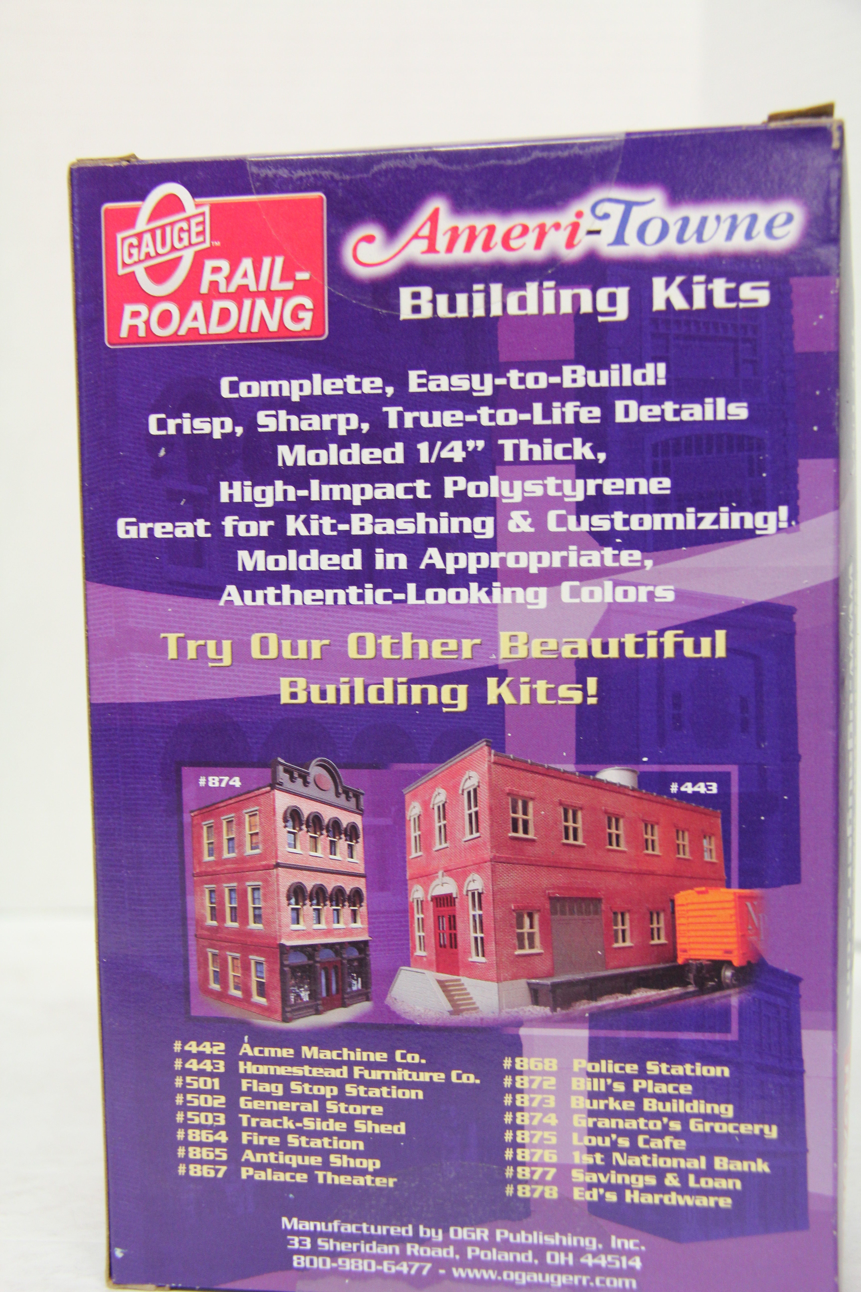 O-Gauge Railroading Ameri-Town Building Kits #868 Police Station-Second hand-M5544