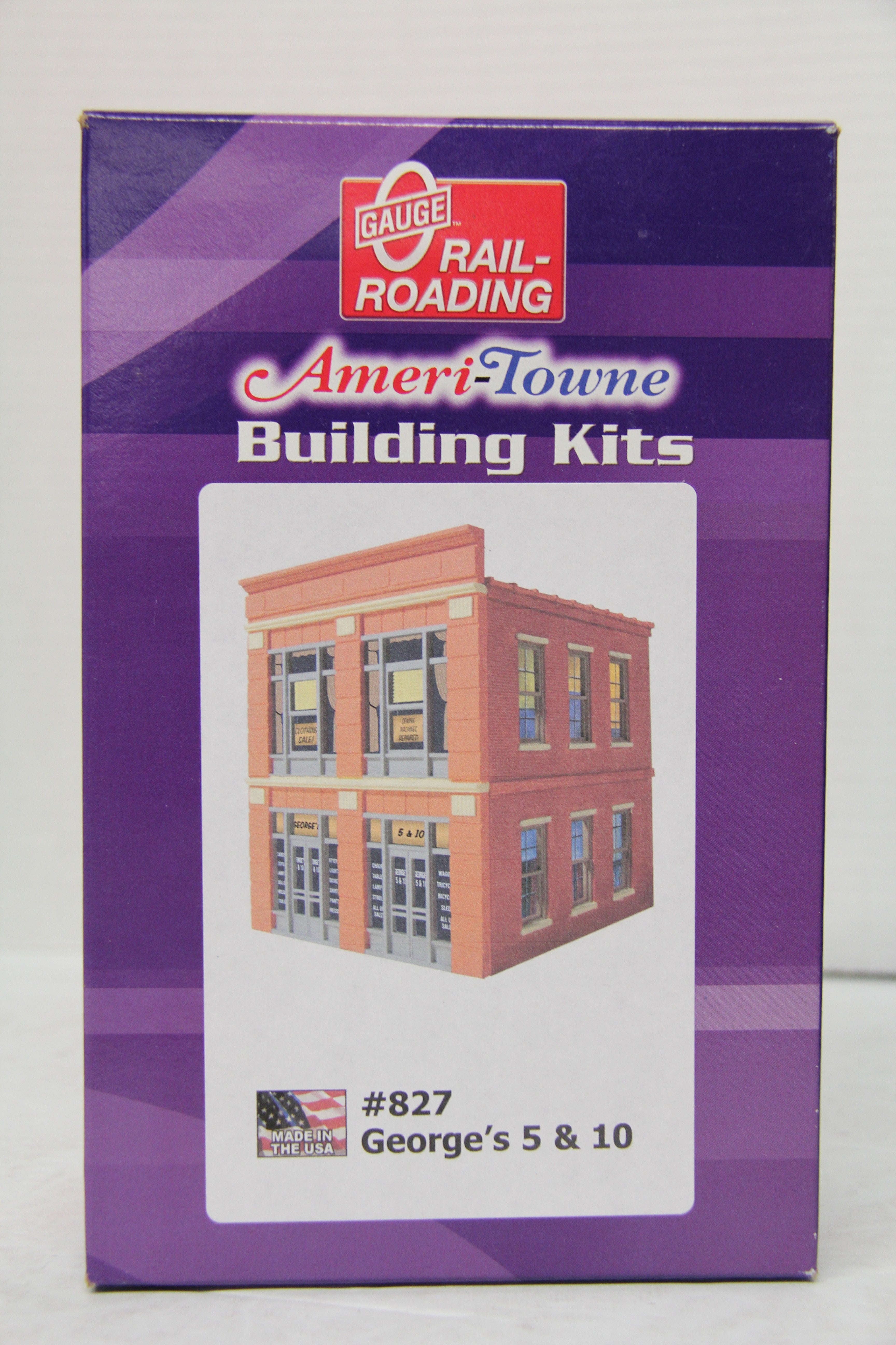 O-Gauge Railroading Ameri-Town Building Kits #827 George's 5 & 10-Second hand-M5546