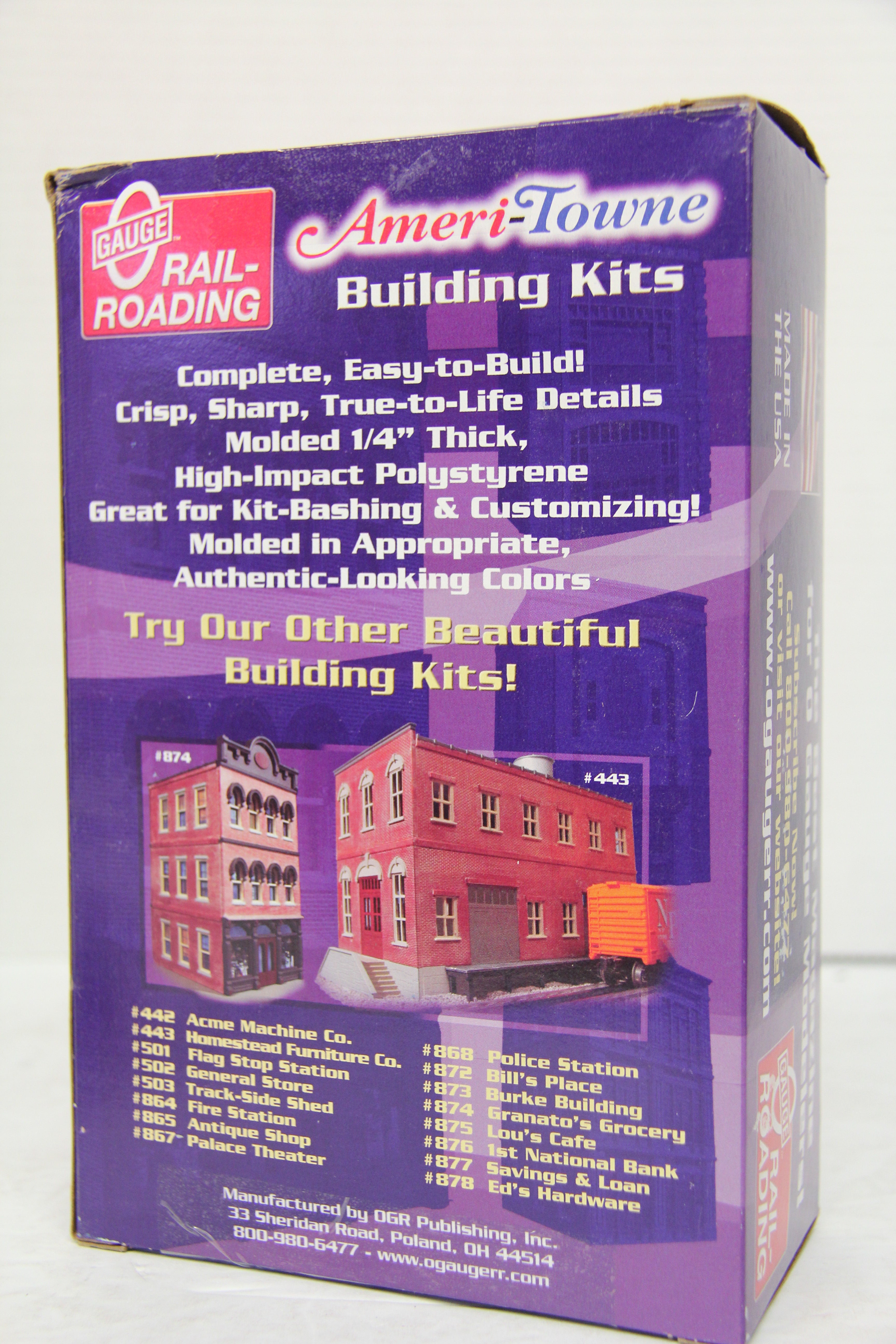 O-Gauge Railroading Ameri-Town Building Kits #827 George's 5 & 10-Second hand-M5546