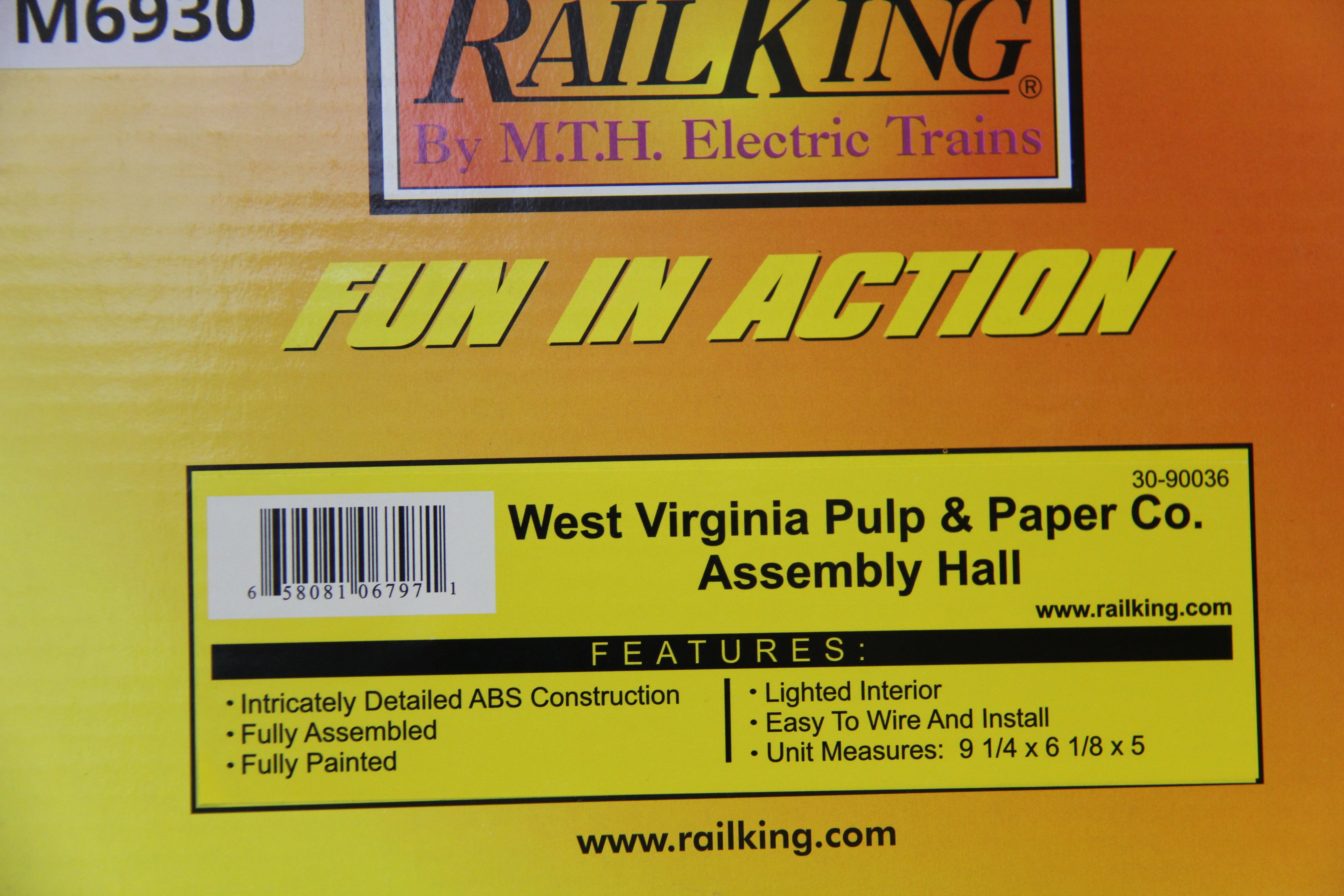 Rail King 30-90036 West Virginia Pulp & Paper Co Assembly Hall-Second hand-M6930
