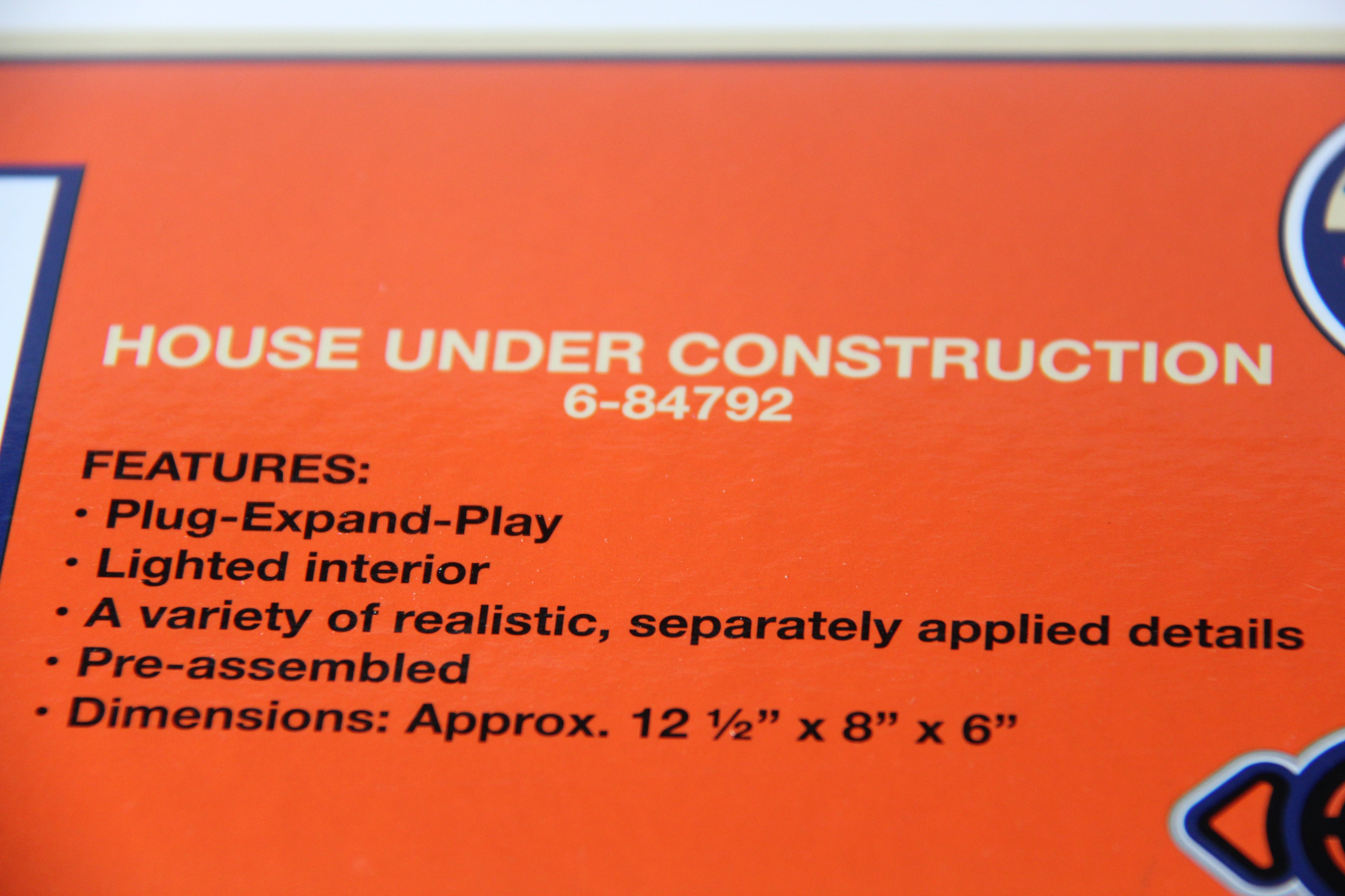 Lionel 6-84792 House Under Construction-Second hand-M2448
