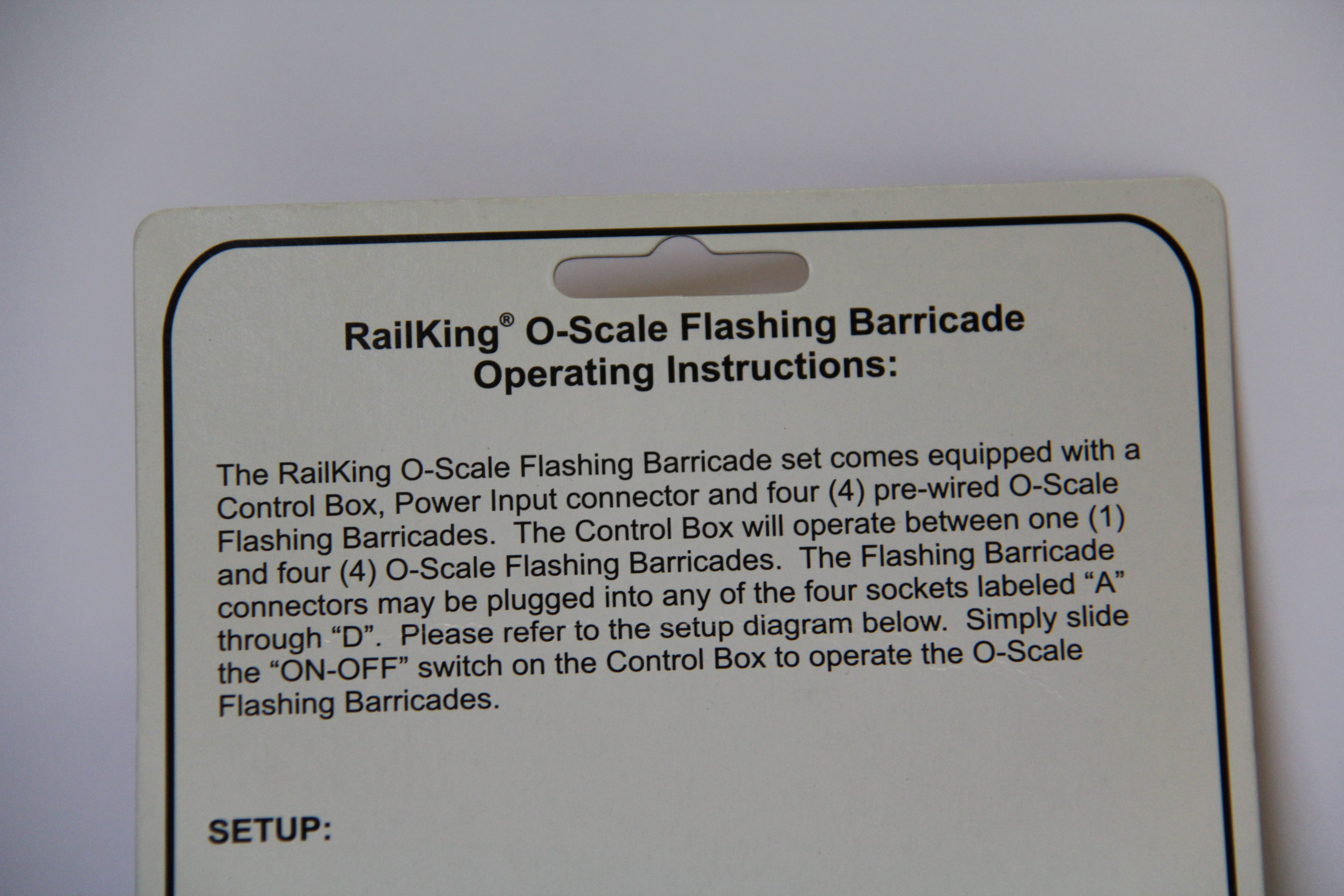 Rail King 30-11021 Flashing Barricades-Second hand-M6947