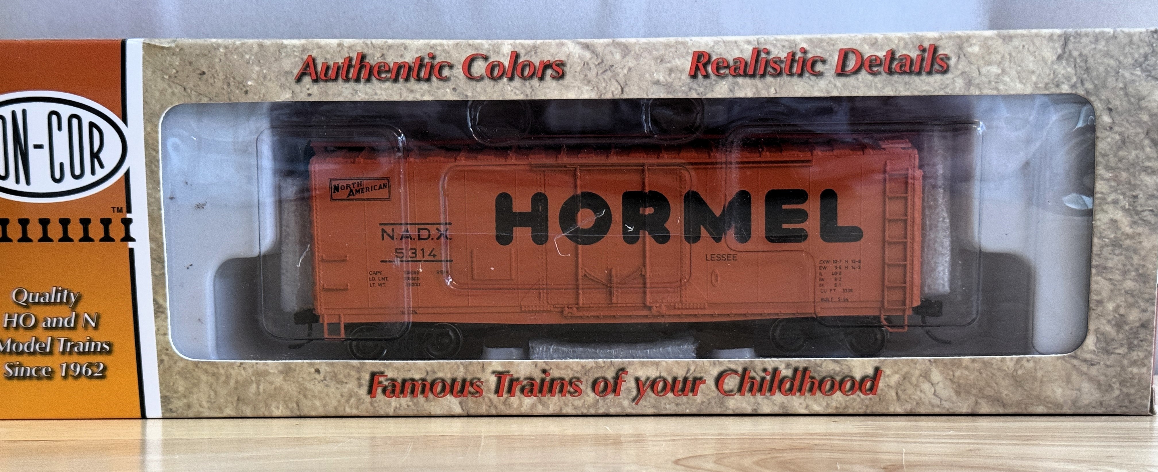 Con-Cor 9463 HO Scale "Hormel Meats" PS-1 Box Car #5314-Second hand-M1469