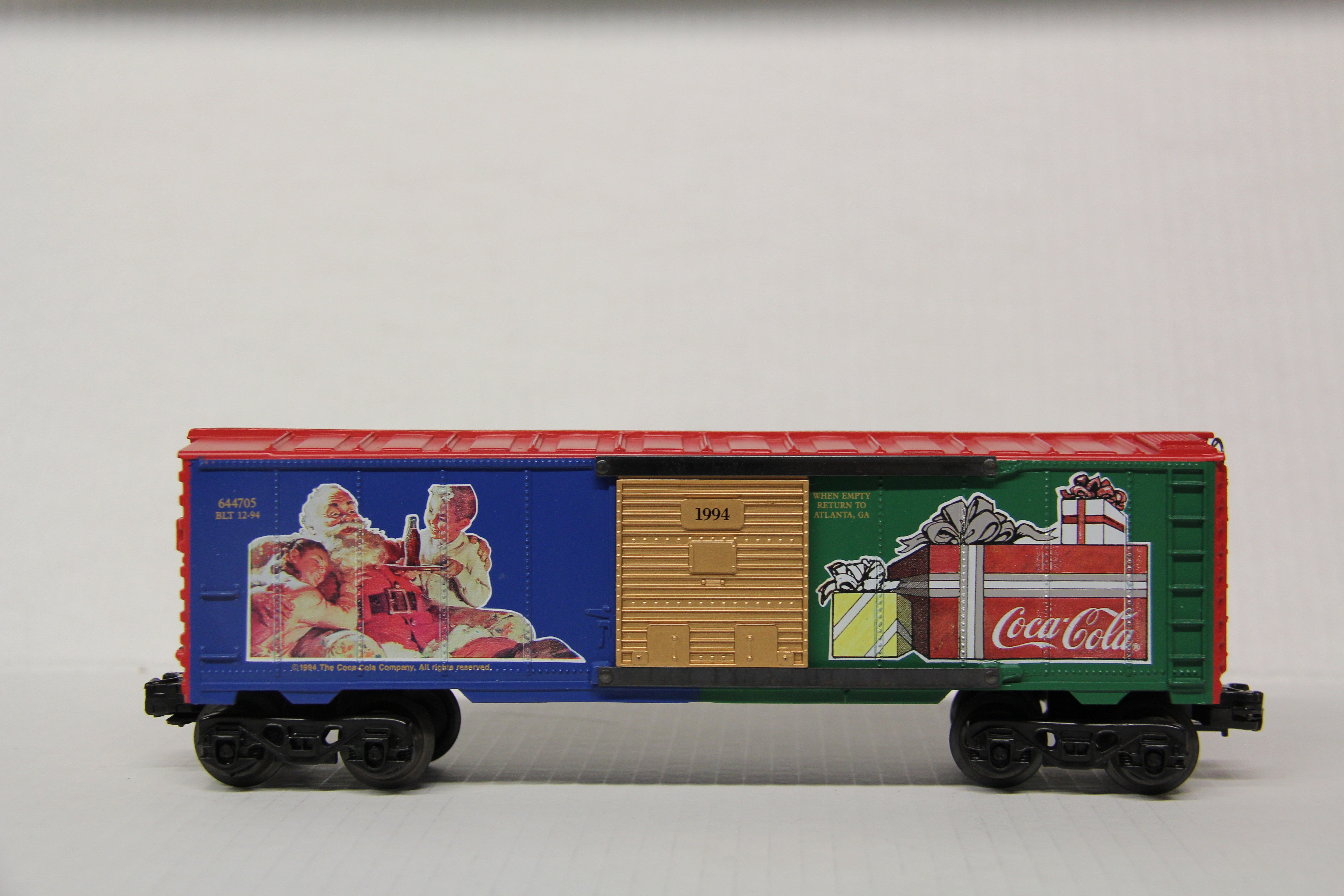 K-Line K644705- 1994 Coca Cola Christmas Boxcar-No Box-Second hand-M5591