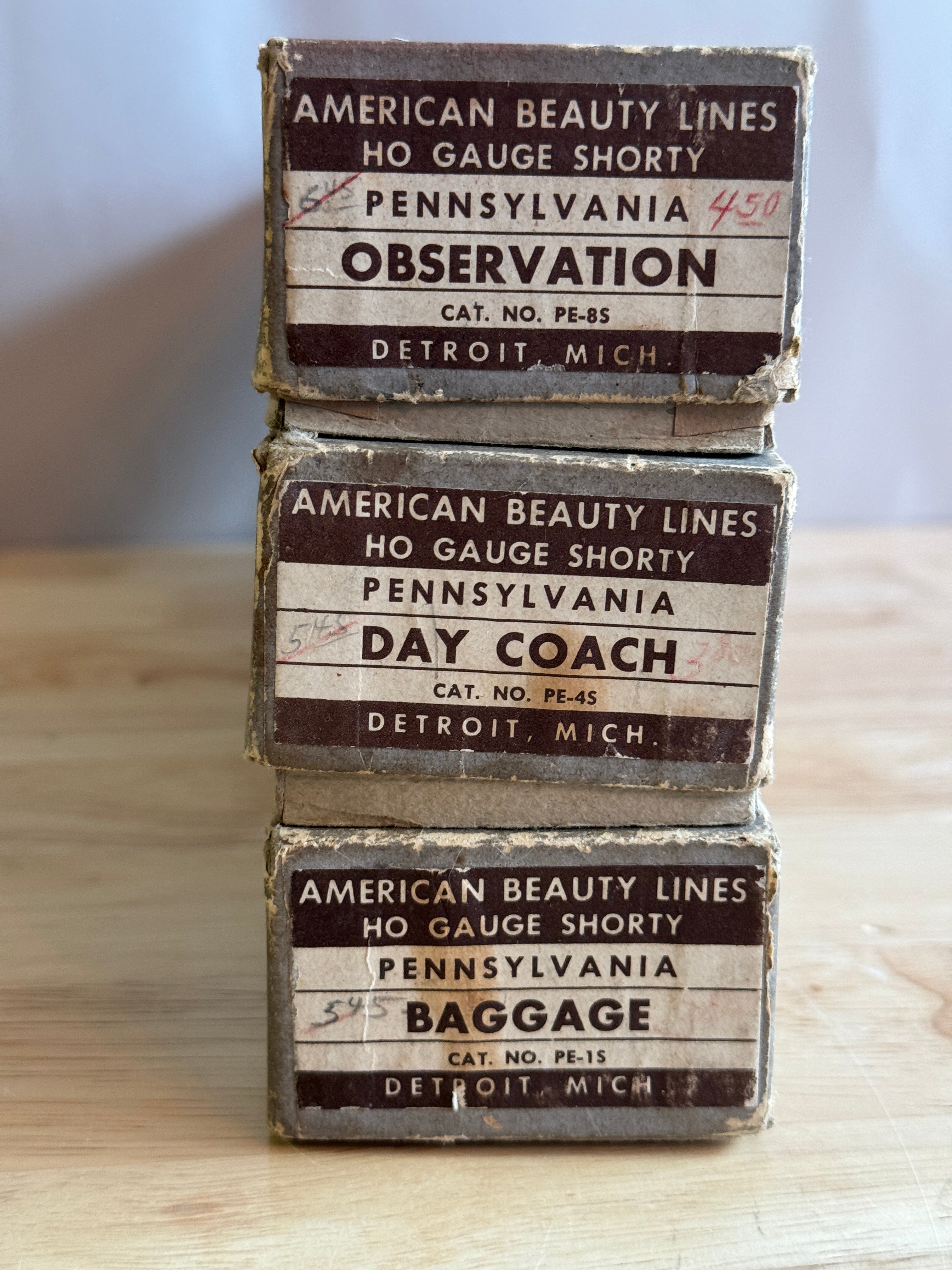 American Beauty Lines - HO Gauge Shorty "Pennsylvania" 3-Car Set-Second hand-M1479