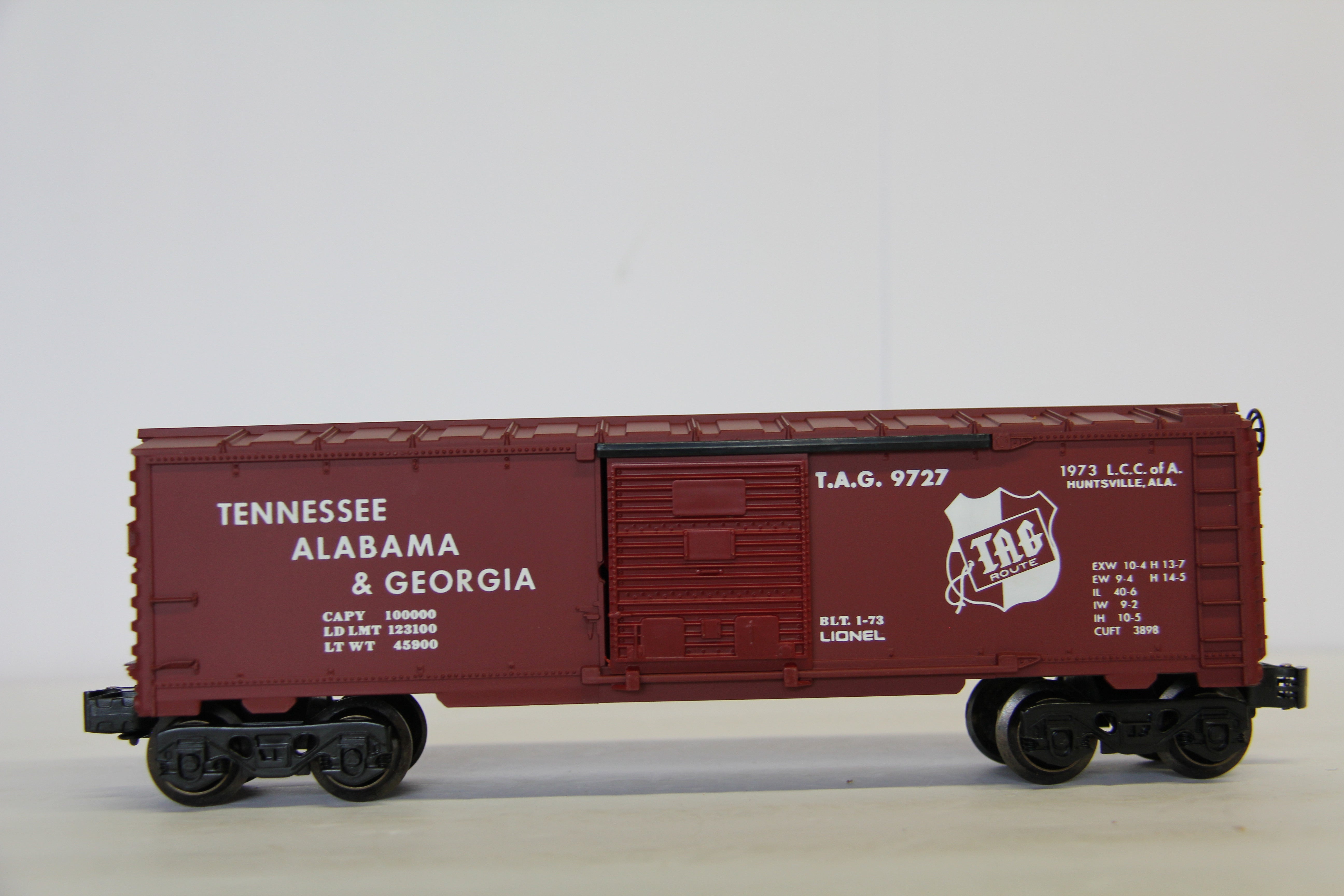 Lionel 6-9727 TN, AL & GA "TAG"1973 LCCA Convention Boxcar-Second hand-M6956