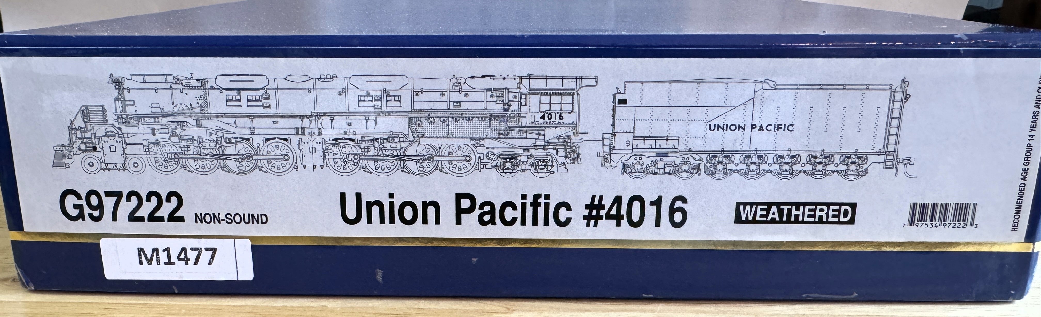 Athearn G97222 HO "UP" Big Boy 4-8-8-4 Steam Locomotive #4016-Second hand-M1477