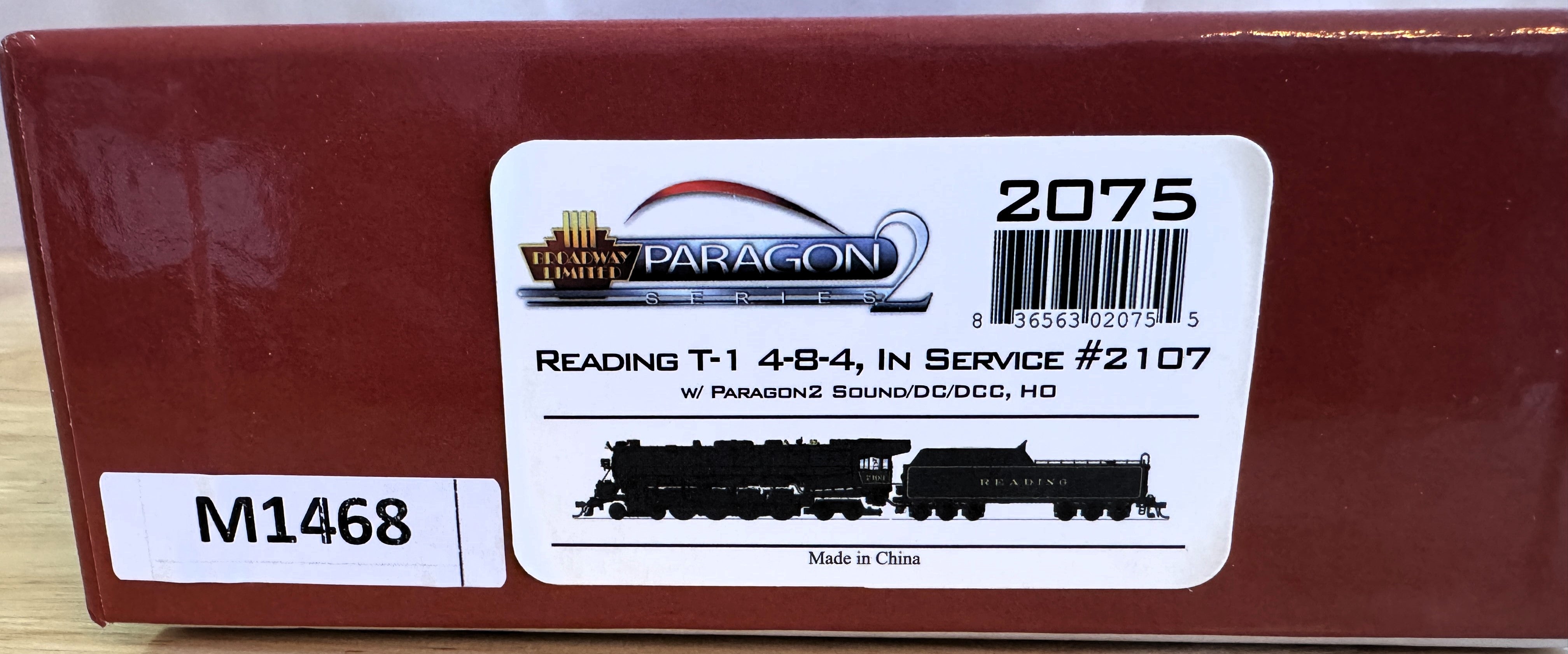 Broadway Limited 2075 HO Reading Class T-1 4-8-4 Paragon2 #2207-Second hand-M1468