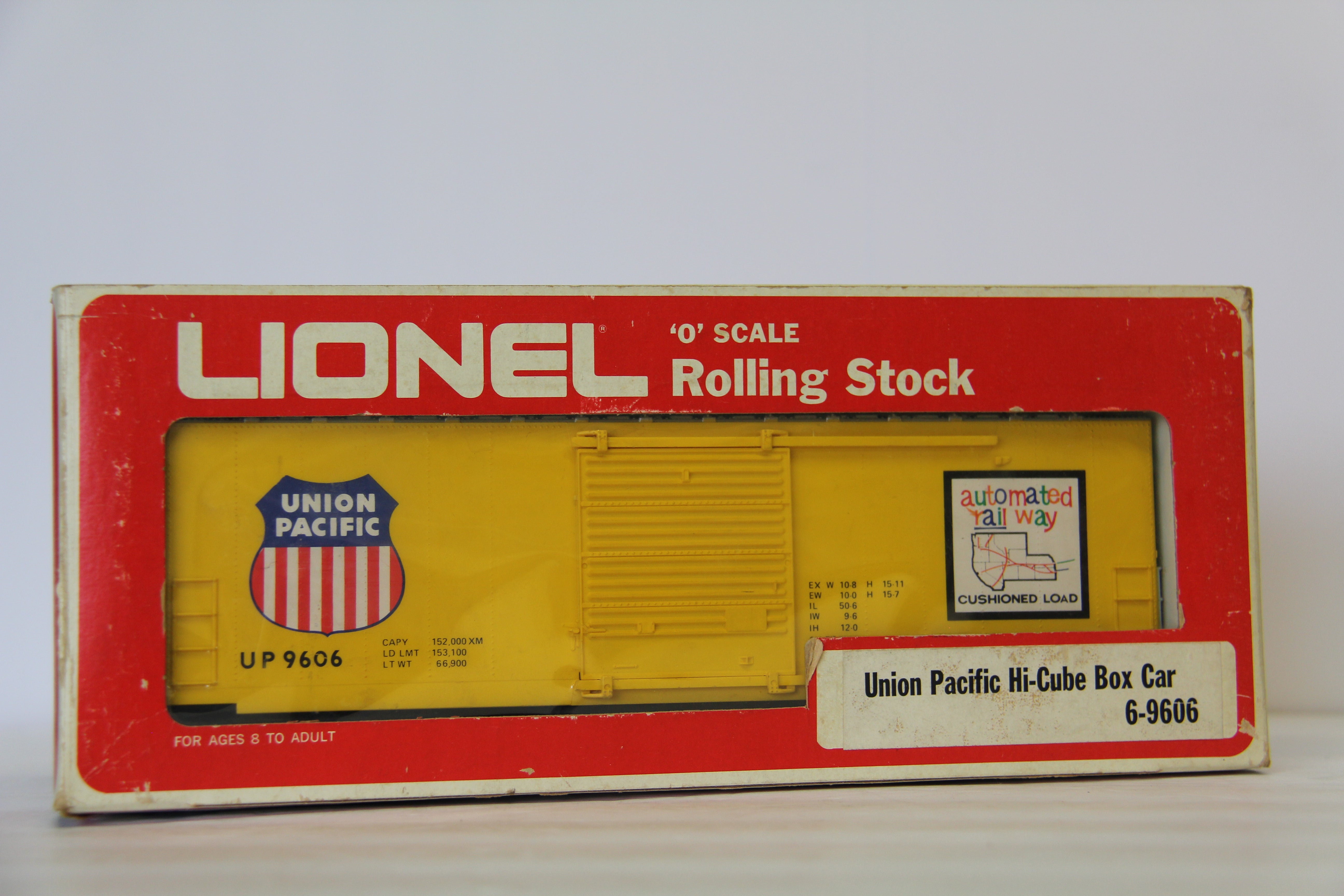 Lionel 6-9606 Union Pacific Hi-Cube Box Car-Second hand-M6959