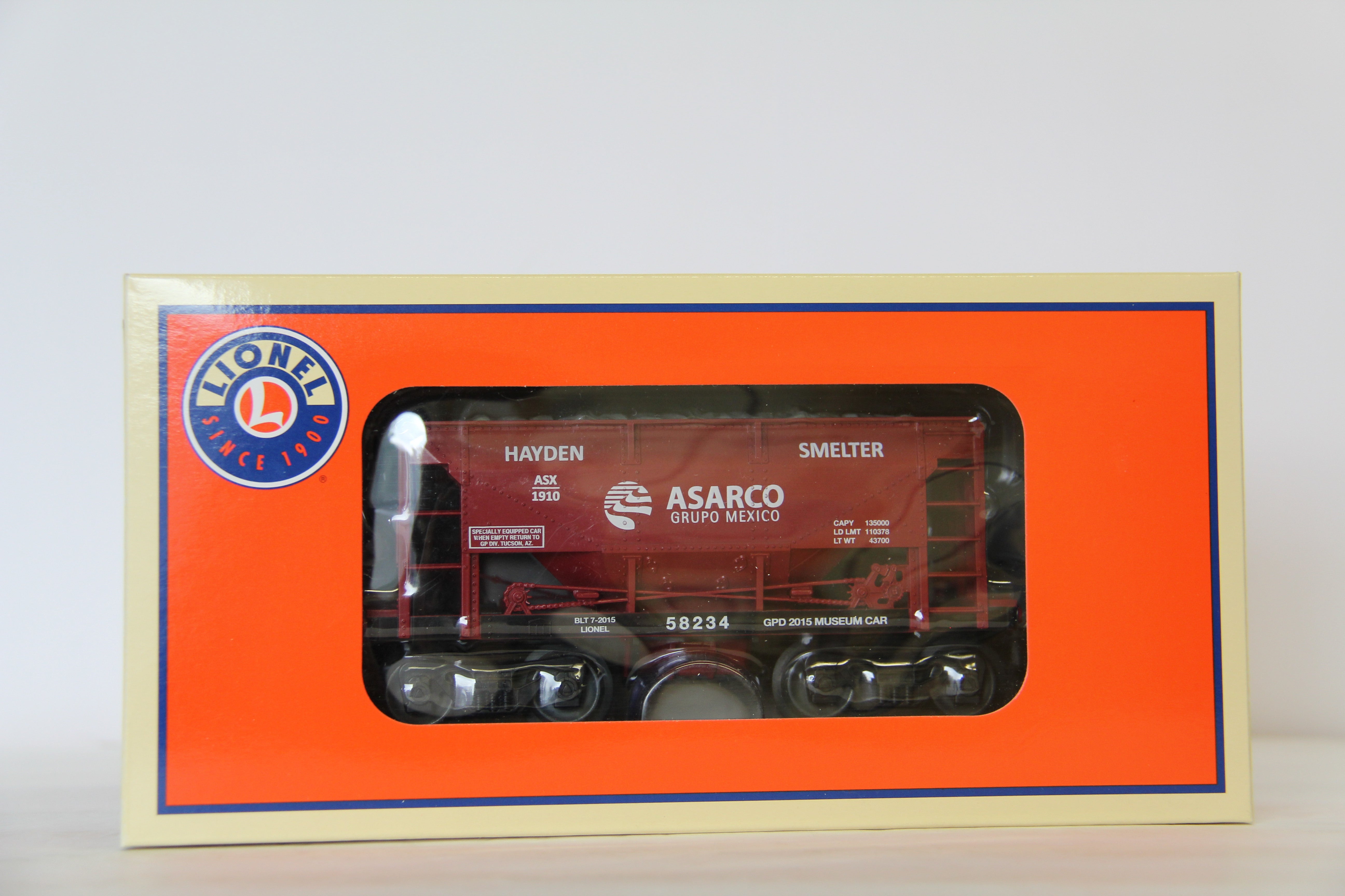 Lionel 6-58234 -2015 Gadsden-Pacific ASARCO Hayden Smelter Ore Car #58234-Second hand-M6964