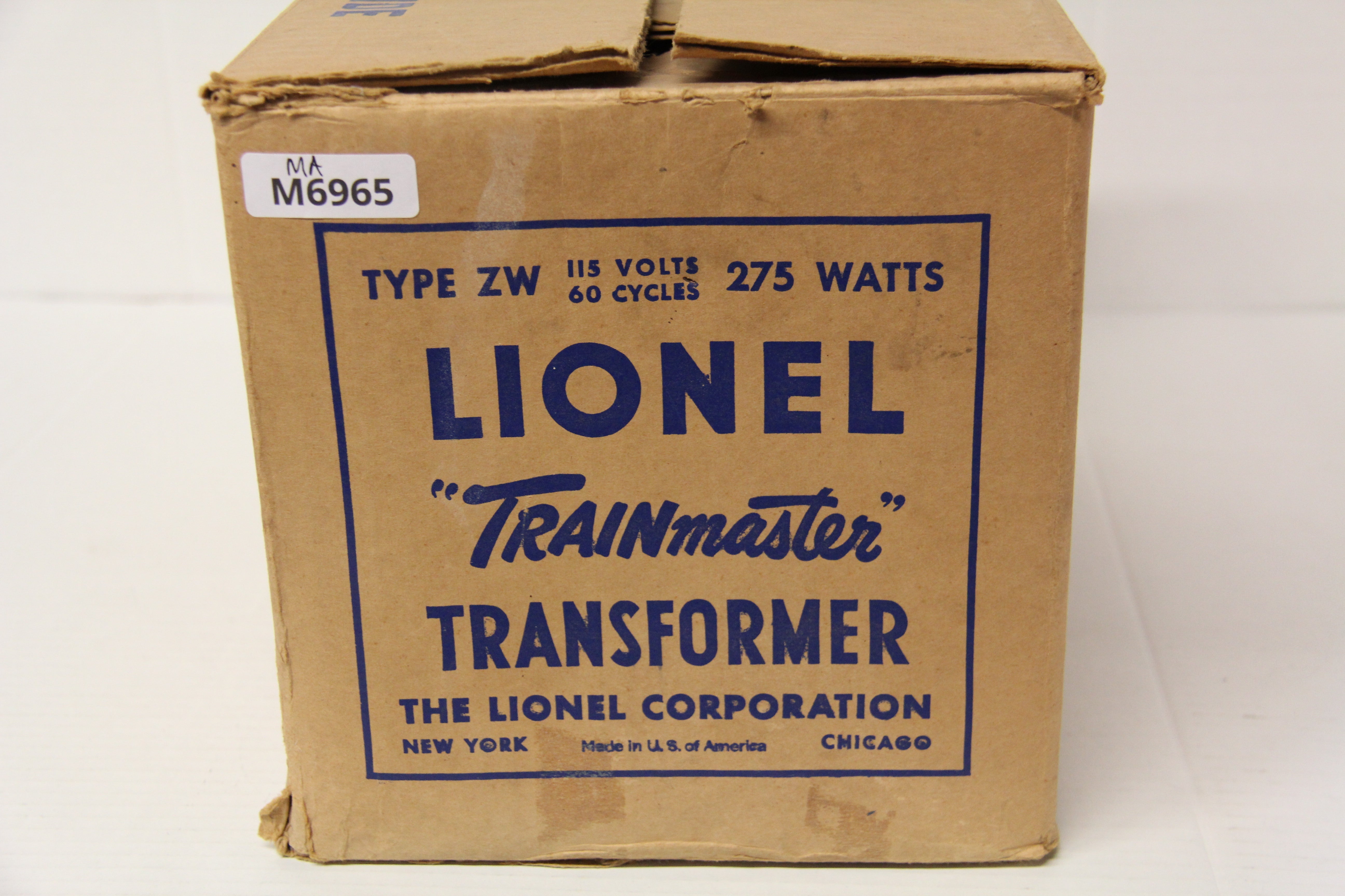 Lionel TYPE ZW Lionel "TRAINmaster Transformer-Second hand-M6965