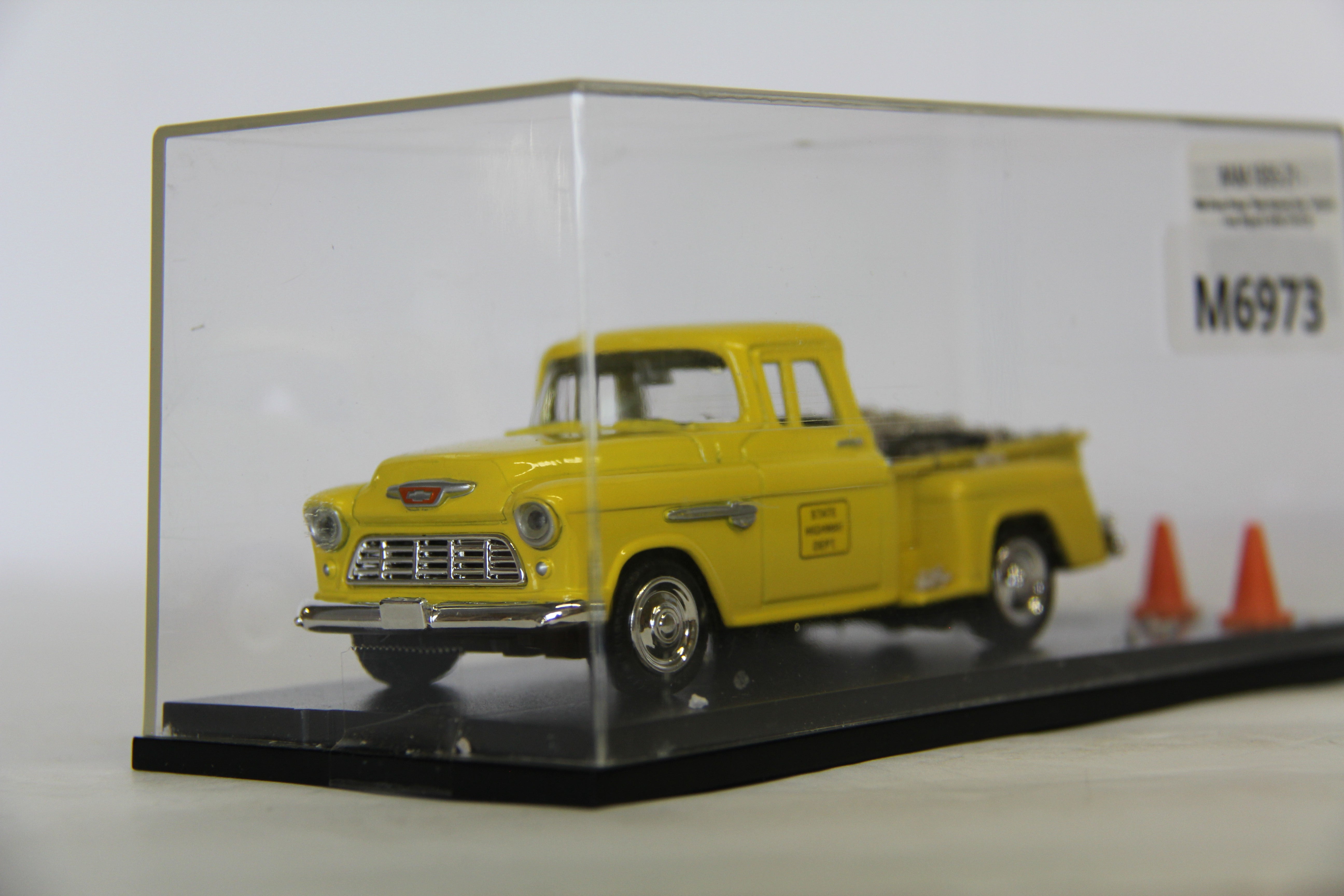 American Heritage Models AM-1955-21 1955 Chevy Pickup "State Highway Dept" with Gravel Load, Shovel & Safety Cones-Second hand-M6973